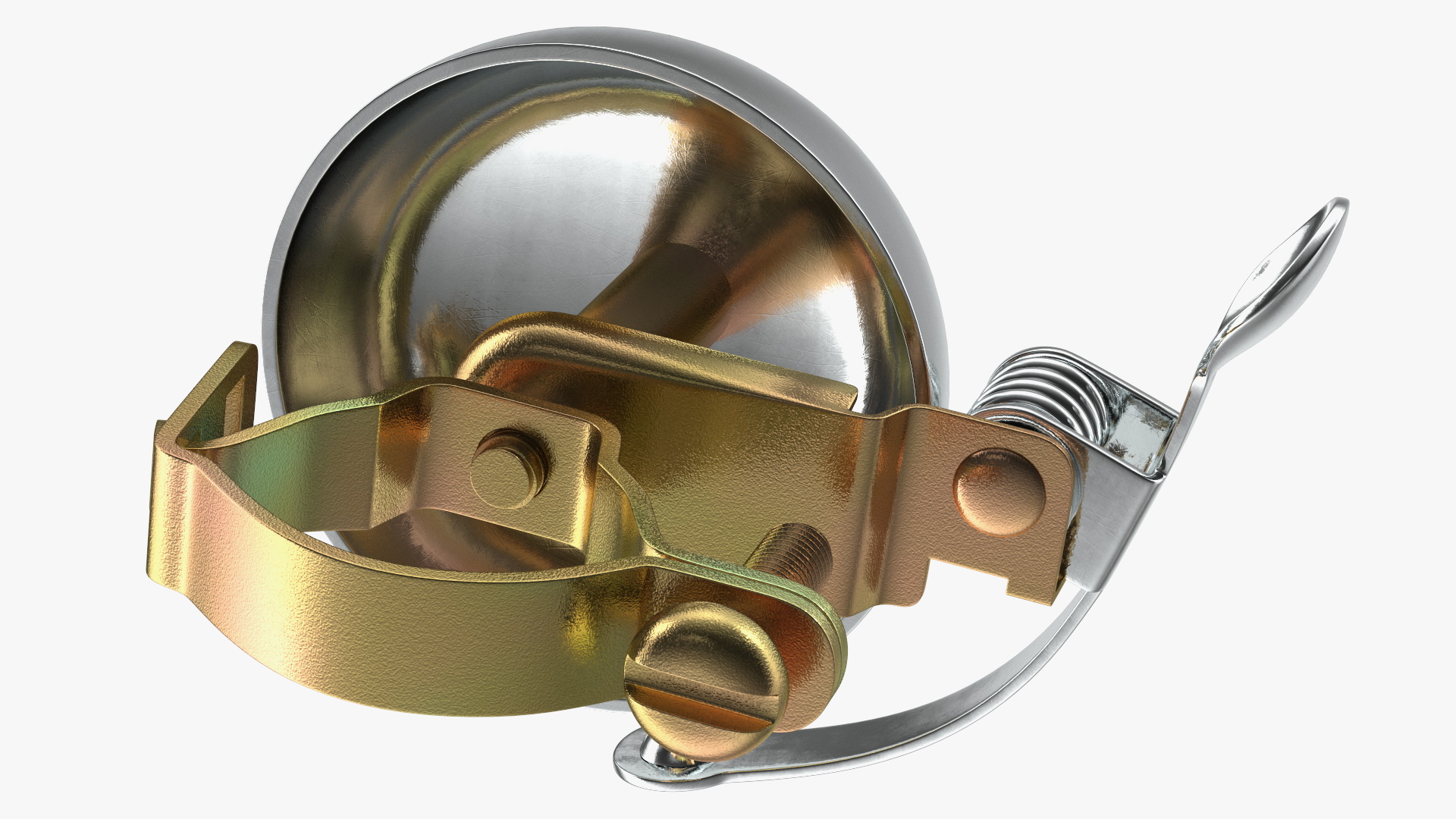 Retro Bicycle Bell Stainless Steel 3D model
