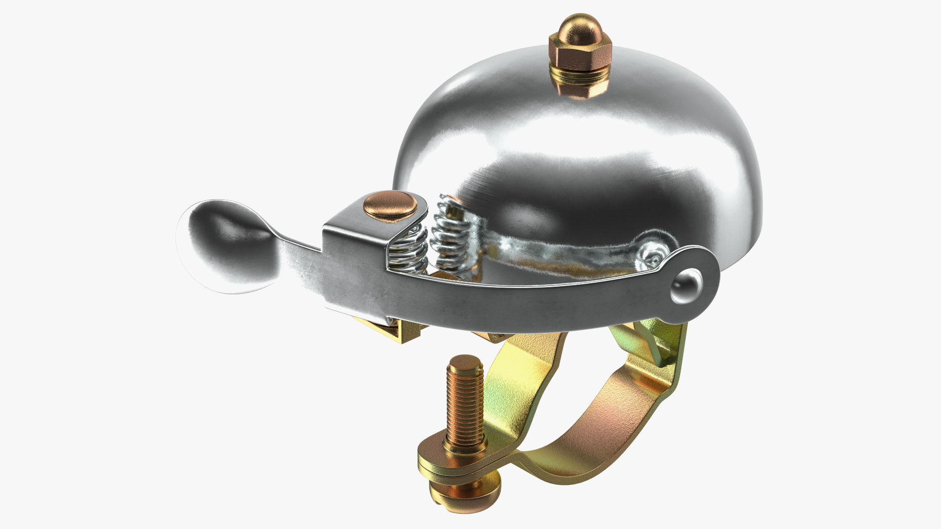Retro Bicycle Bell Stainless Steel 3D model