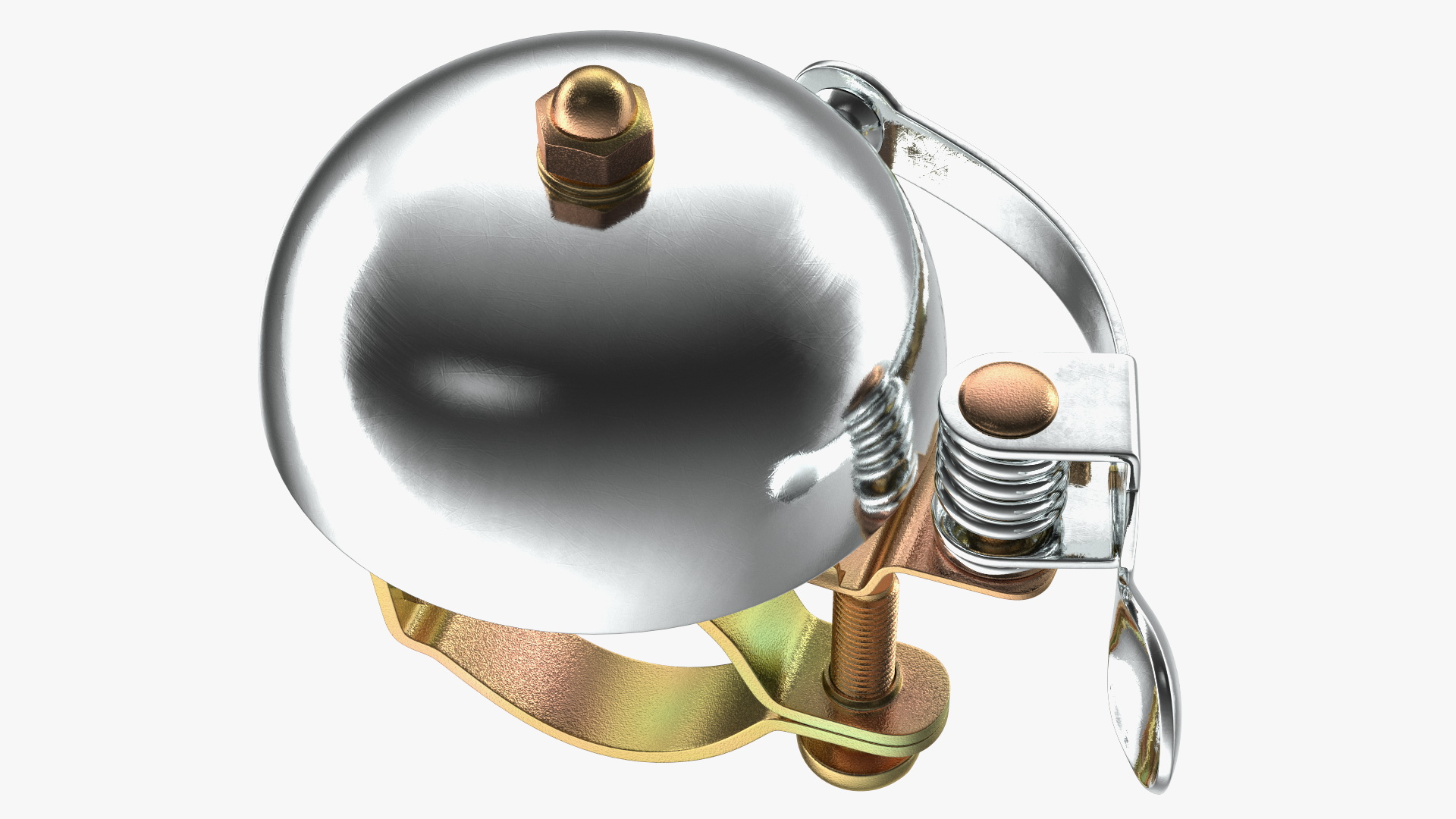 Retro Bicycle Bell Stainless Steel 3D model