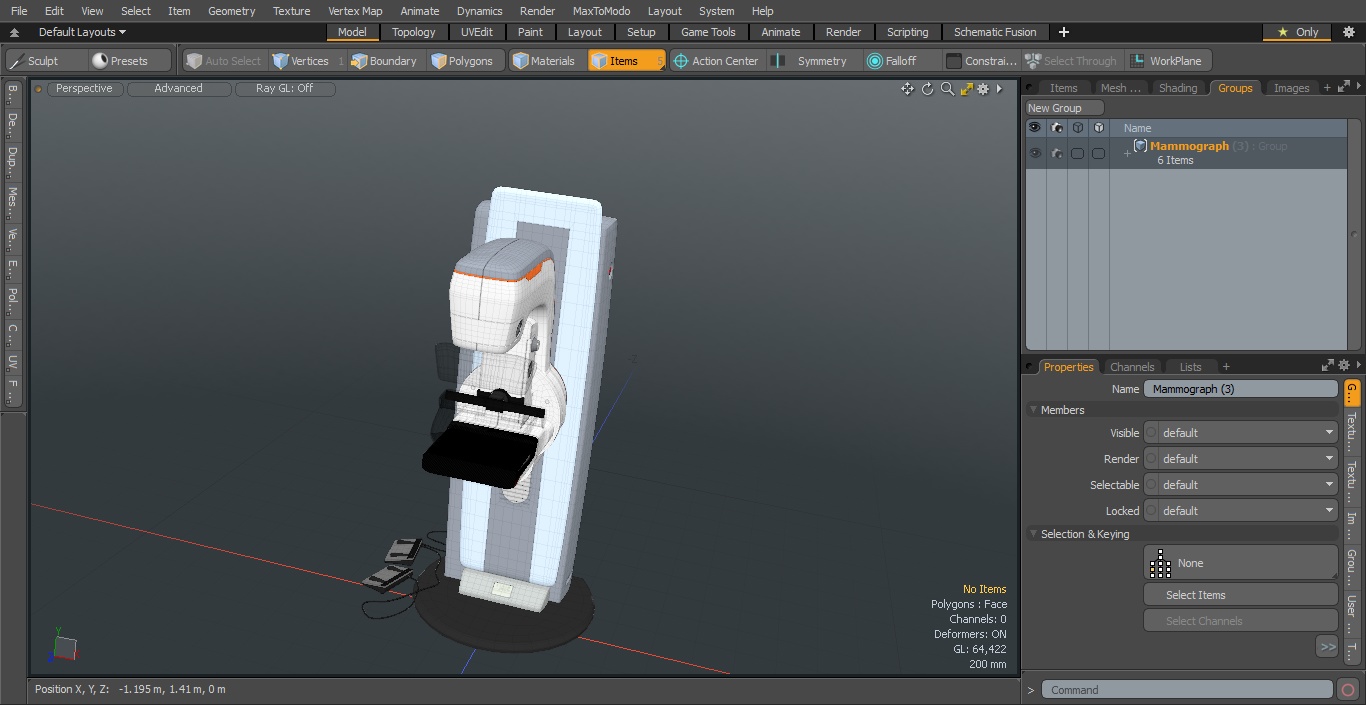3D model Mammograph