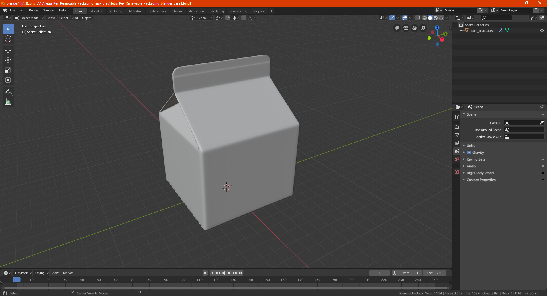 Tetra Rex Renewable Packaging 3D model