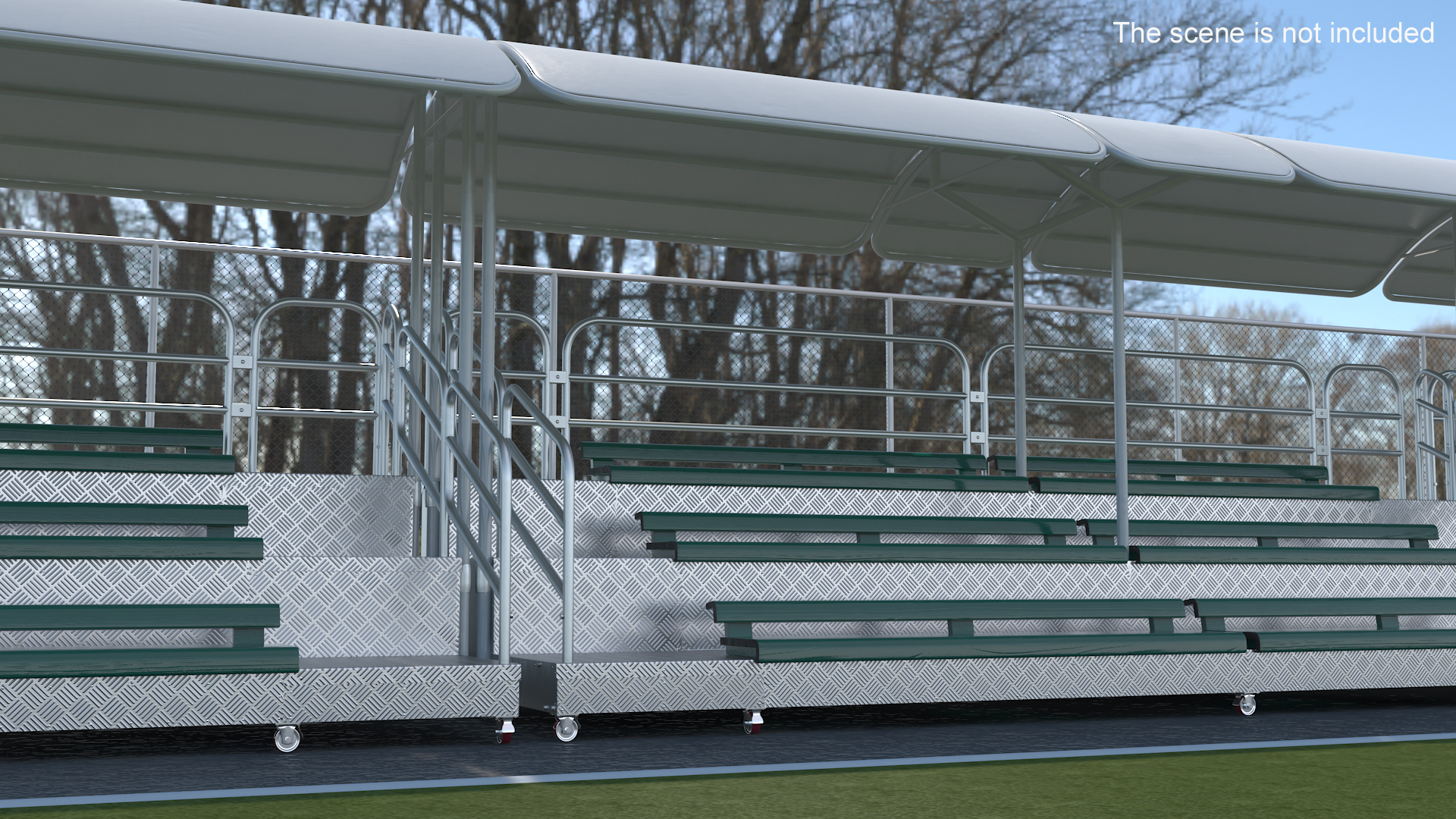 3D Outdoor Movable Grandstand with Canopy Roof model