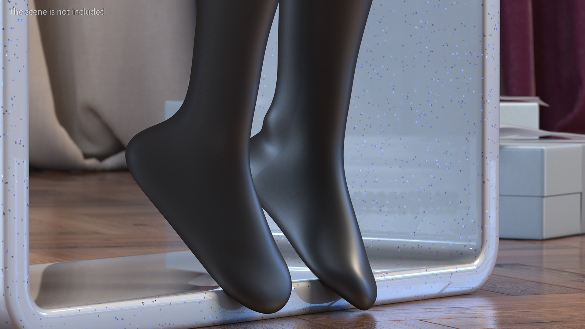 Flexible Child Mannequin Black Rigged 3D
