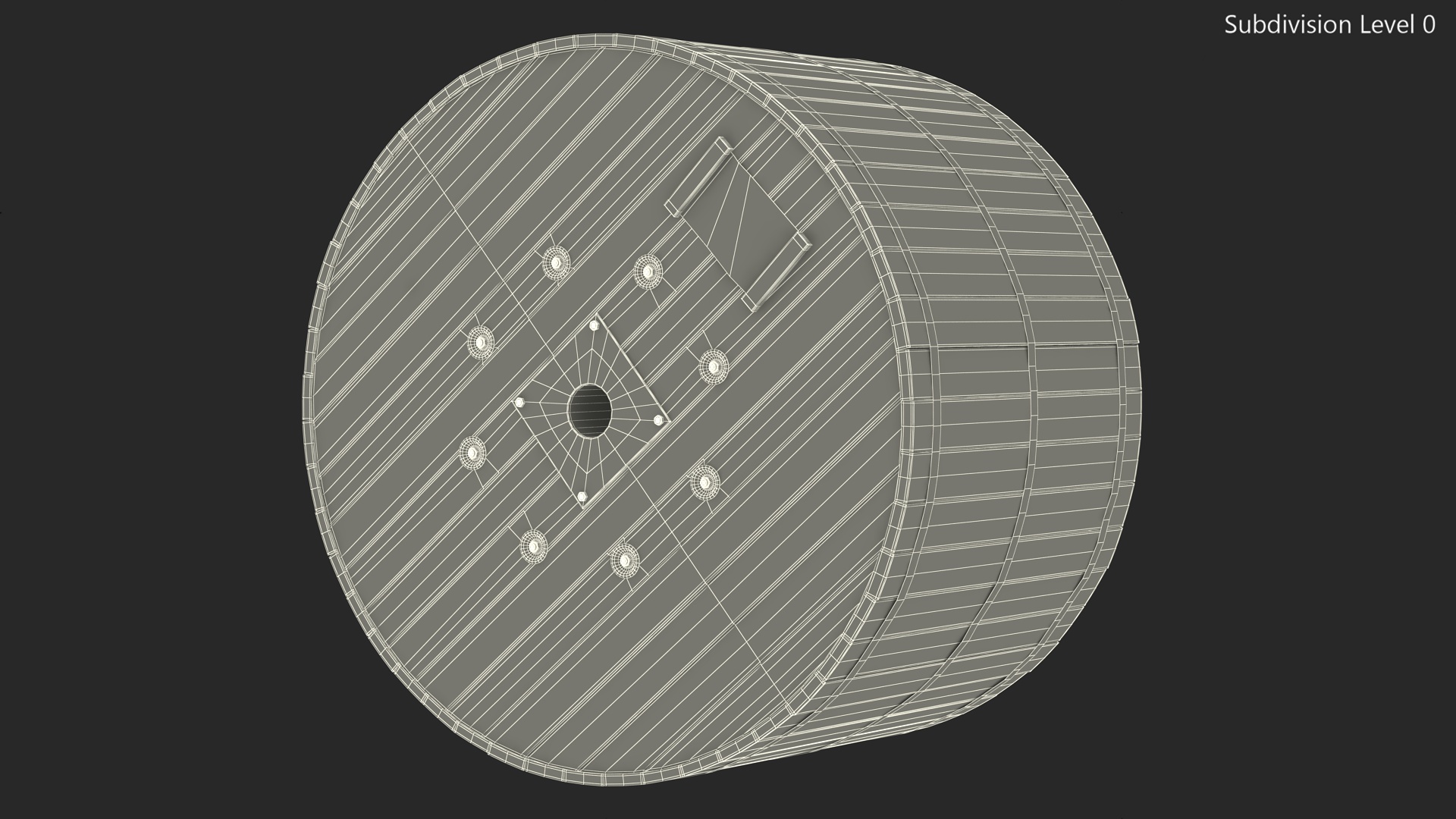 Wooden Cable Reel 3D
