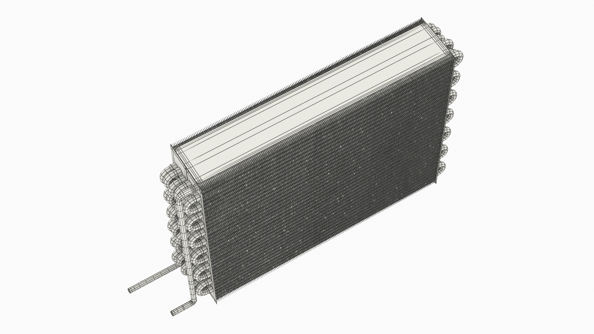 Evaporator Coil with Aluminum Fins and Copper Tubes, view 6
