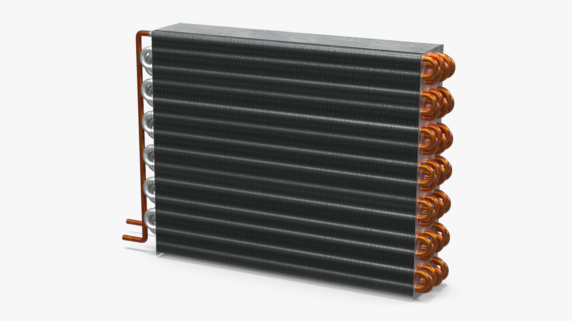 Evaporator Coil with Aluminum Fins and Copper Tubes