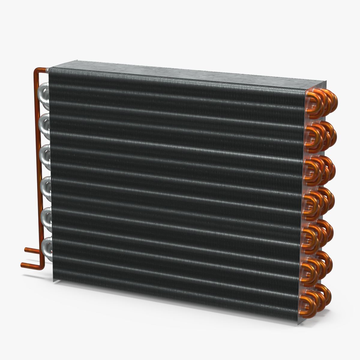 Evaporator Coil with Aluminum Fins and Copper Tubes
