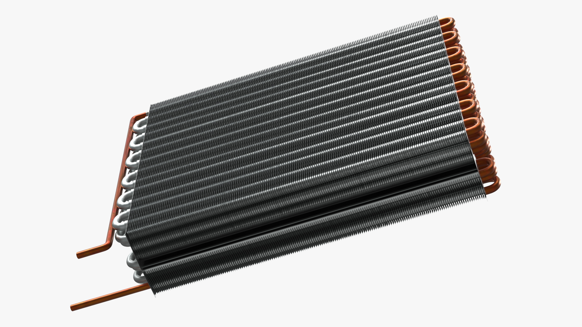 Evaporator Coil with Aluminum Fins and Copper Tubes, view 3