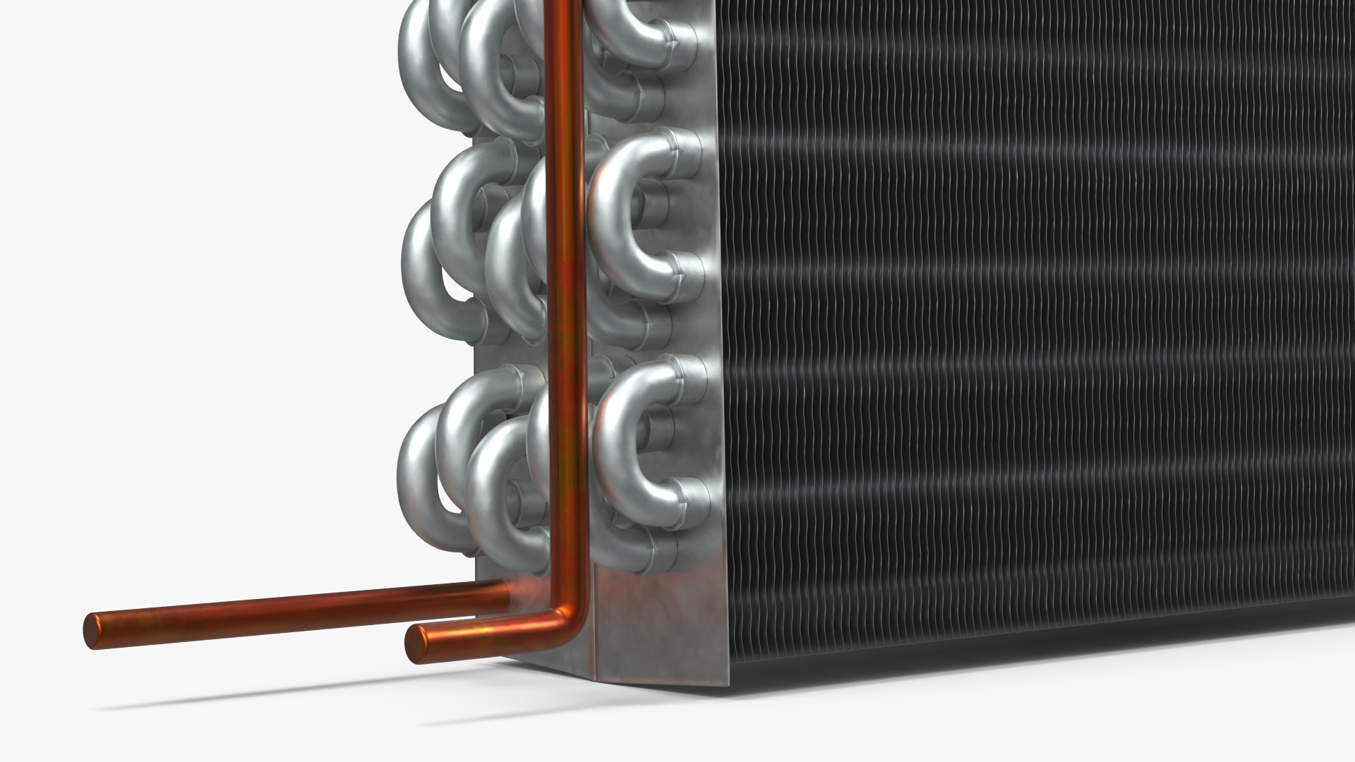 Evaporator Coil with Aluminum Fins and Copper Tubes, view 4