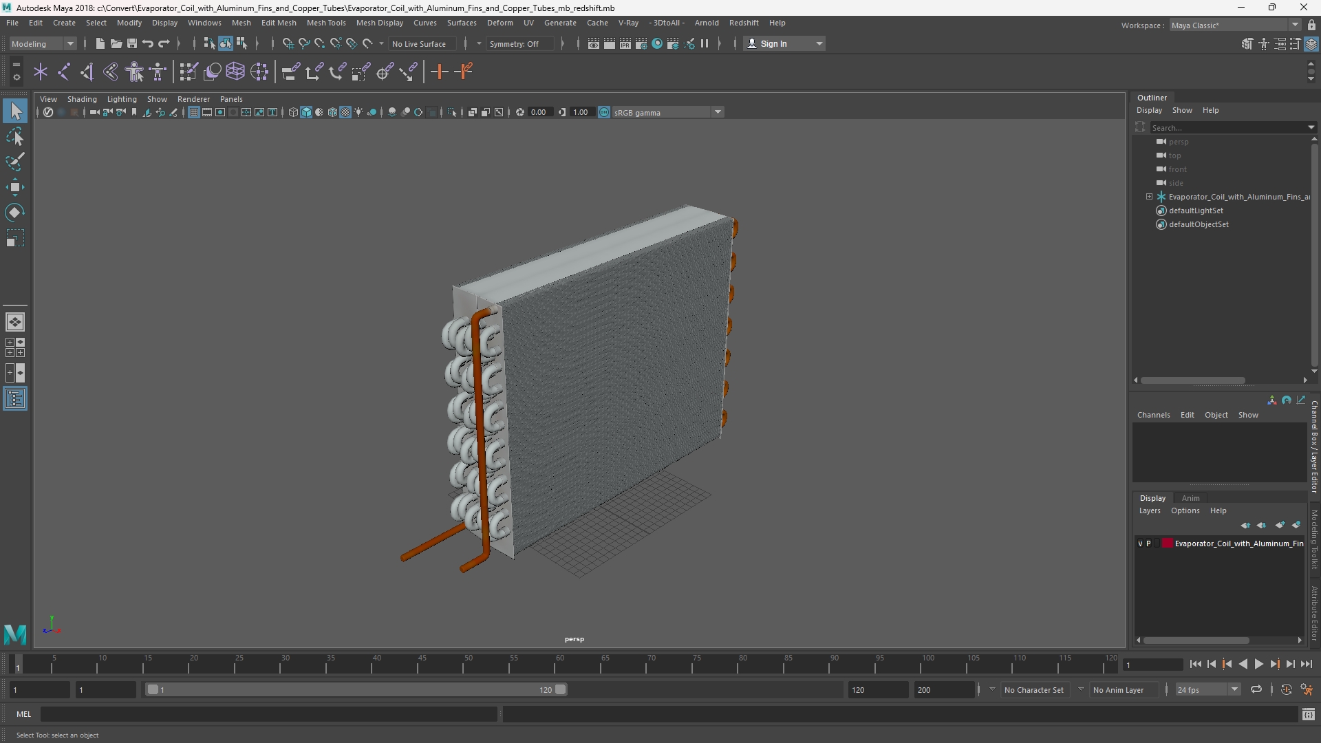 Evaporator Coil with Aluminum Fins and Copper Tubes, view 10