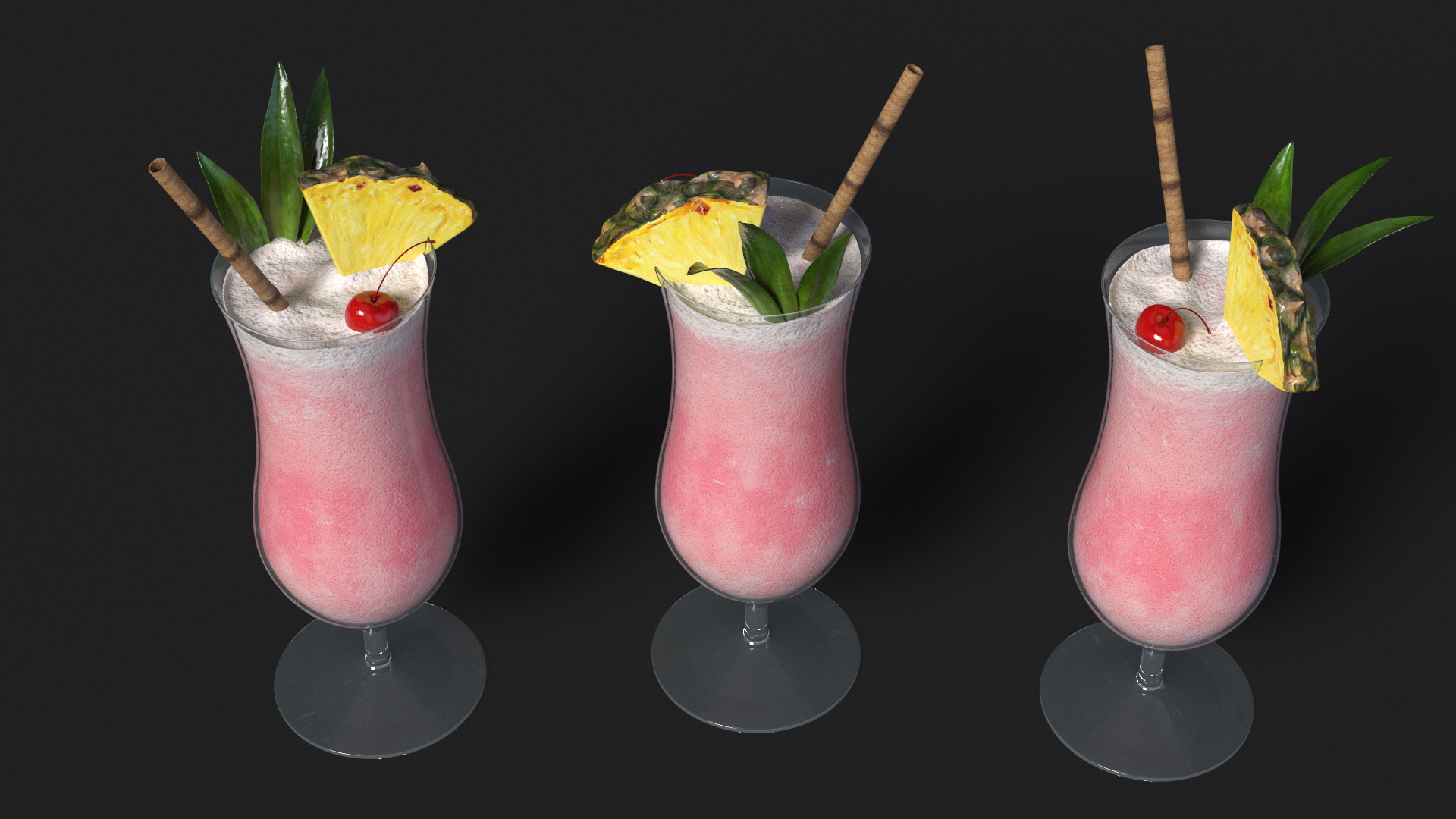 3D Beach Patio Chairs and Table model