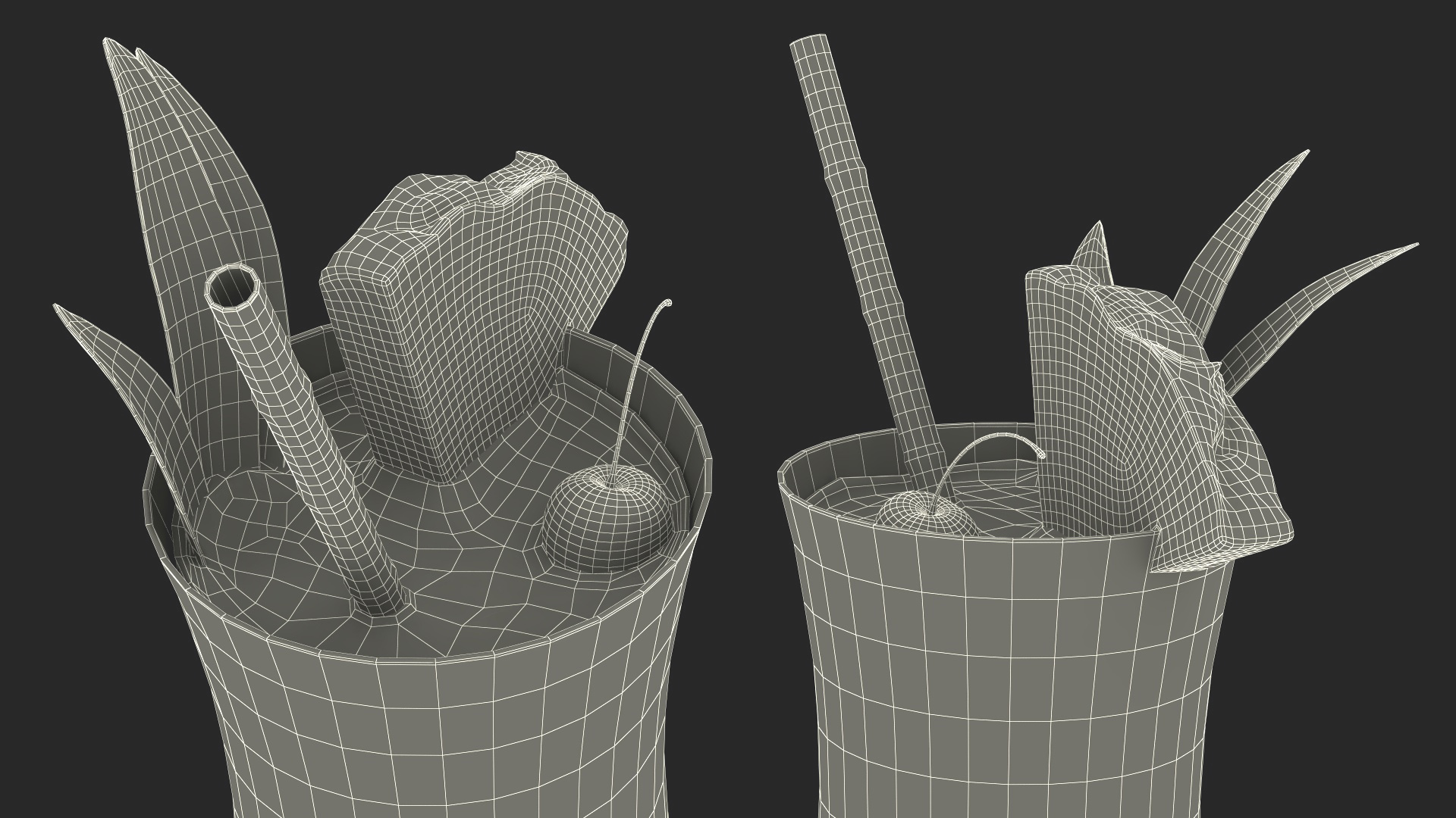3D Beach Patio Chairs and Table model