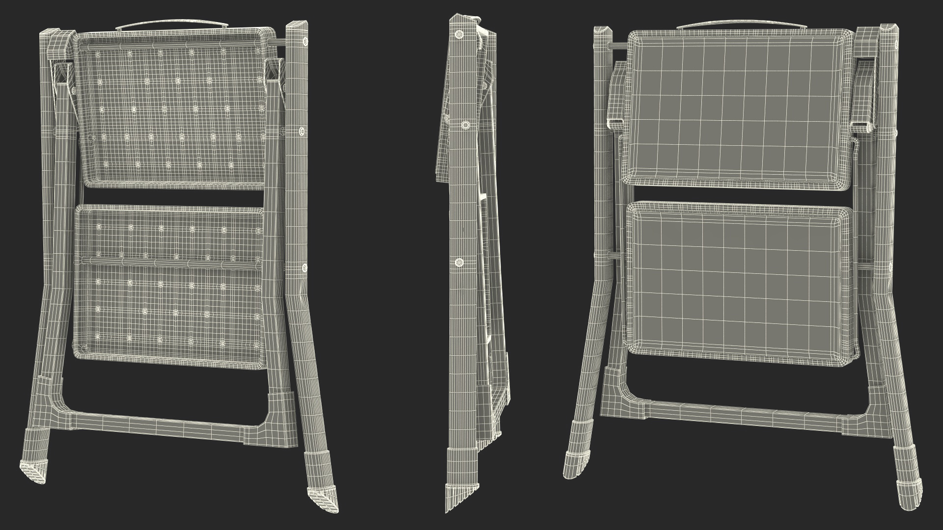 3D Blue Metallic Step Stool Rigged