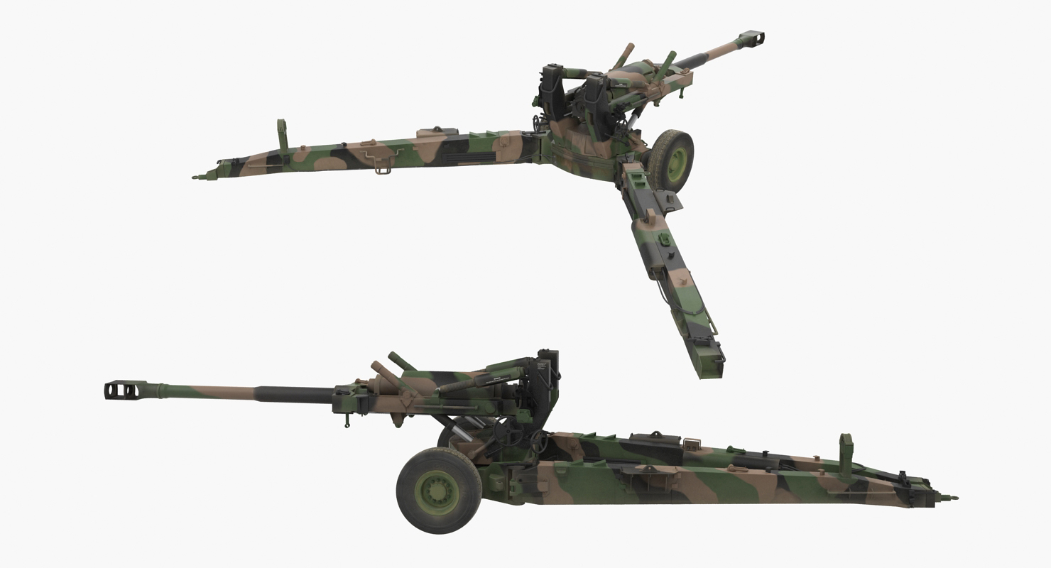 Towed Howitzer M198 3D model
