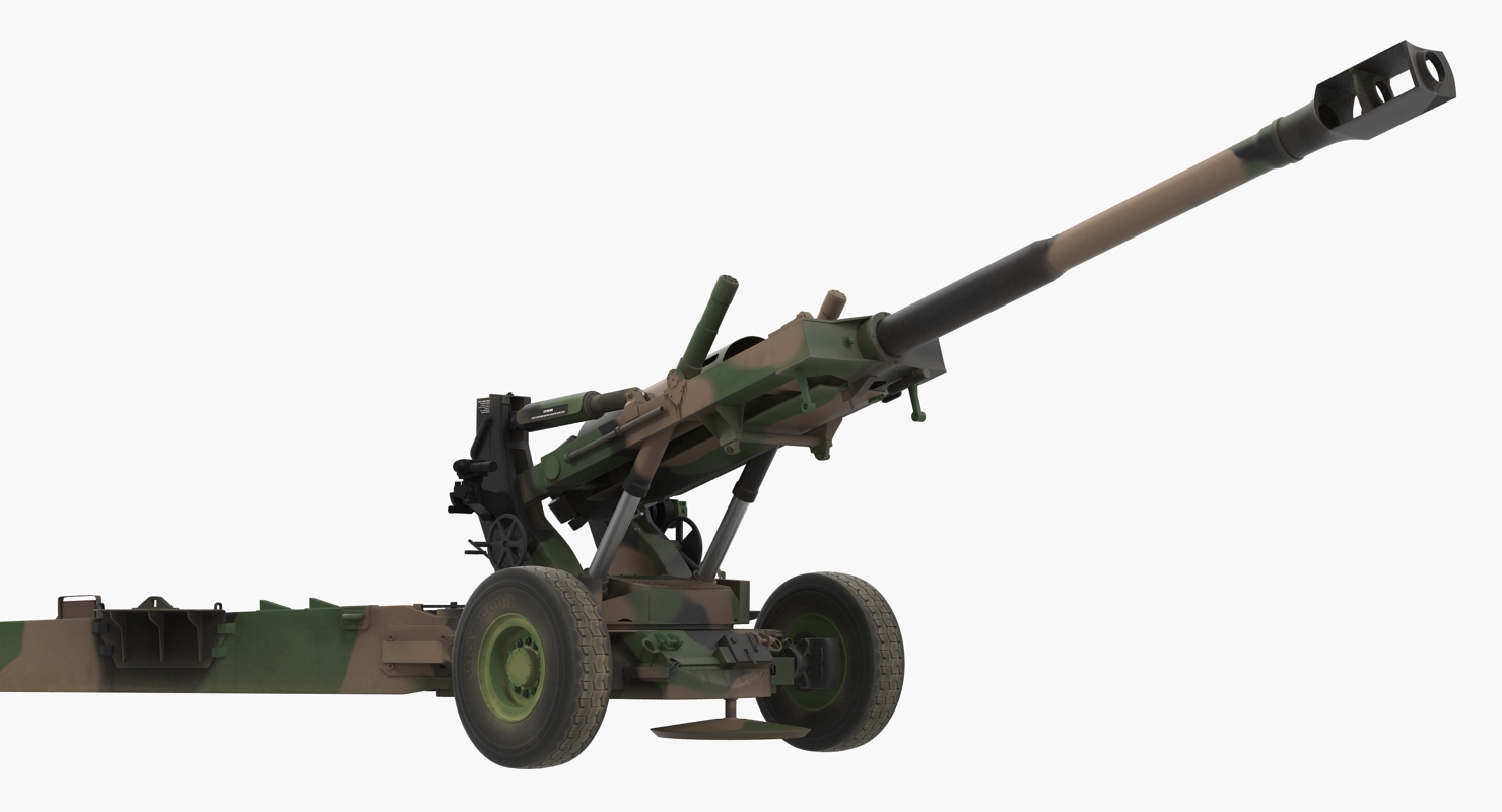 Towed Howitzer M198 3D model