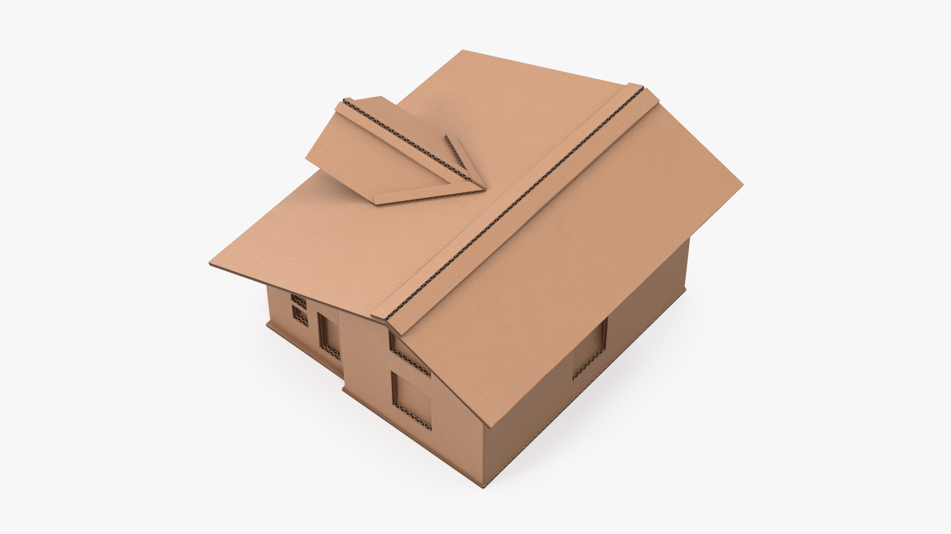 3D Cardboard House Replica model