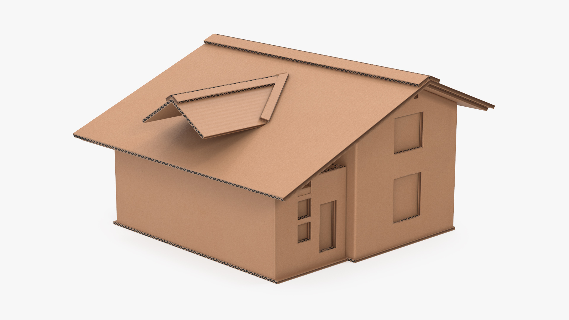 3D Cardboard House Replica model