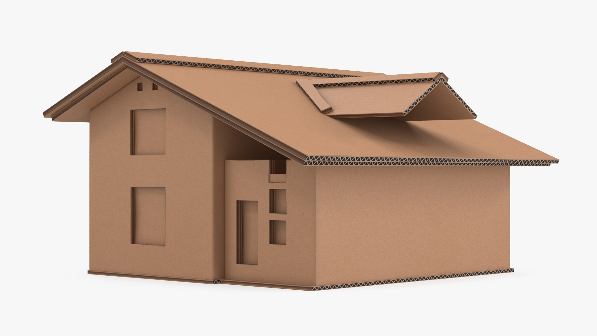 3D Cardboard House Replica model