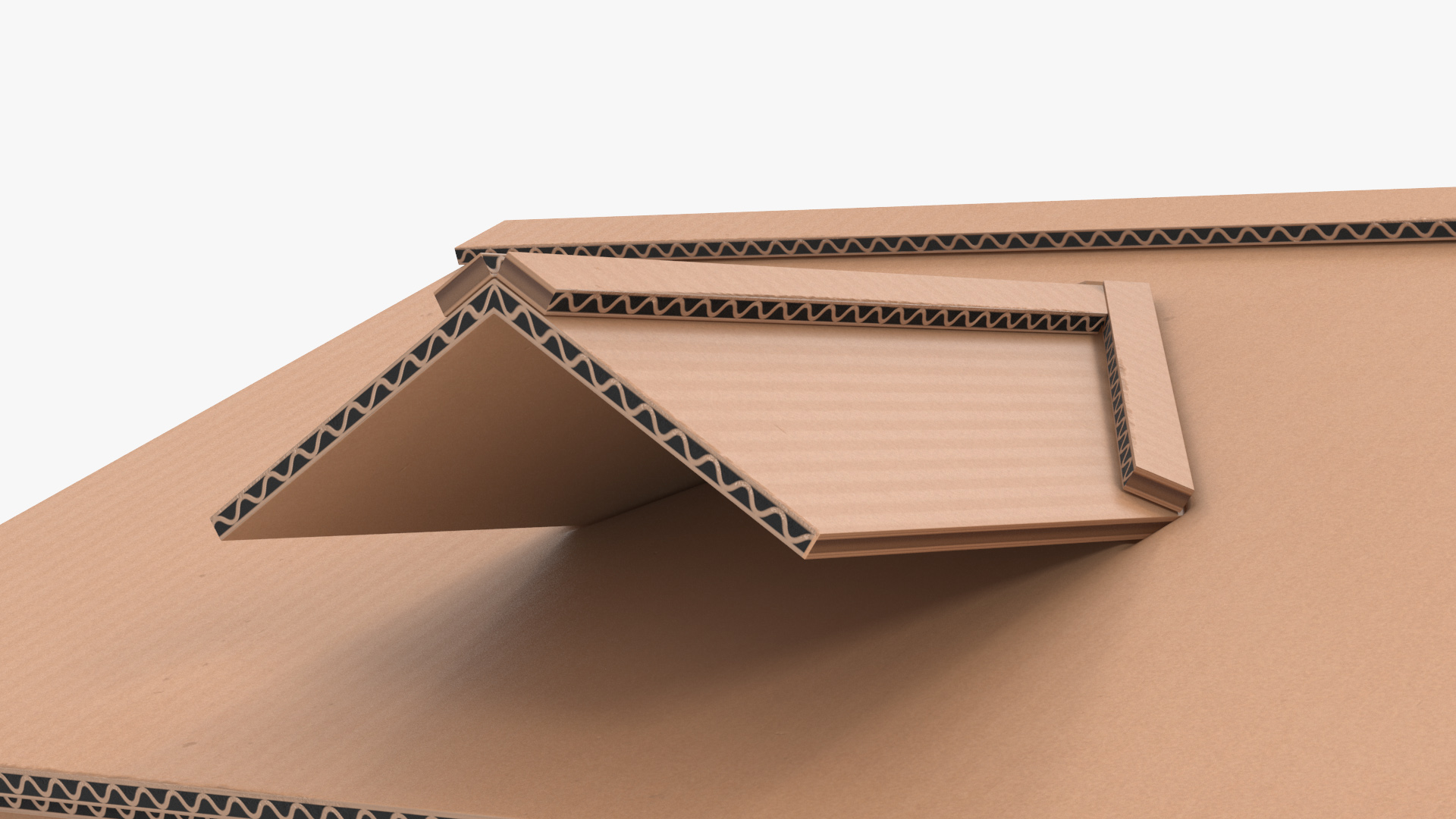 3D Cardboard House Replica model