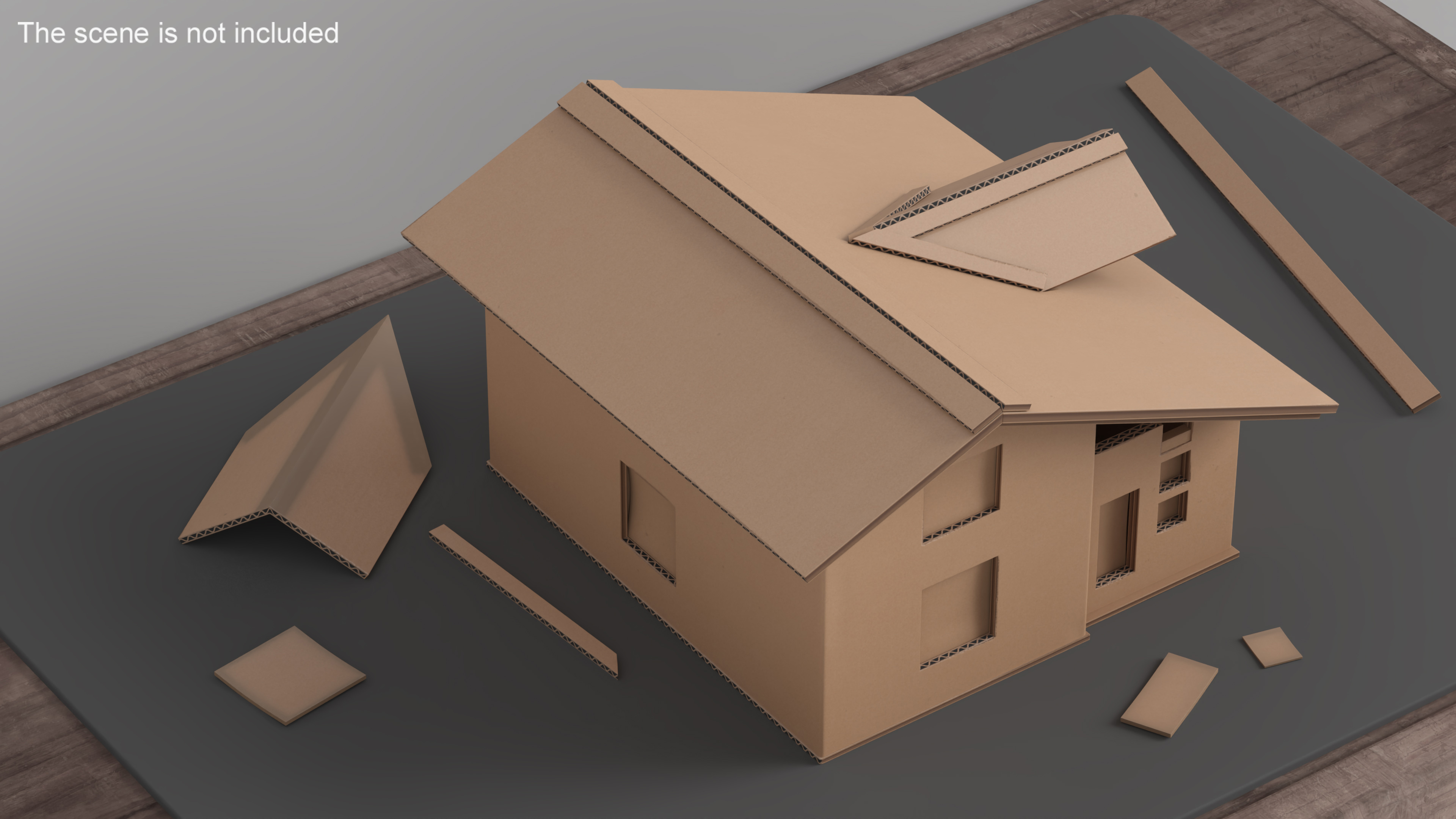 3D Cardboard House Replica model
