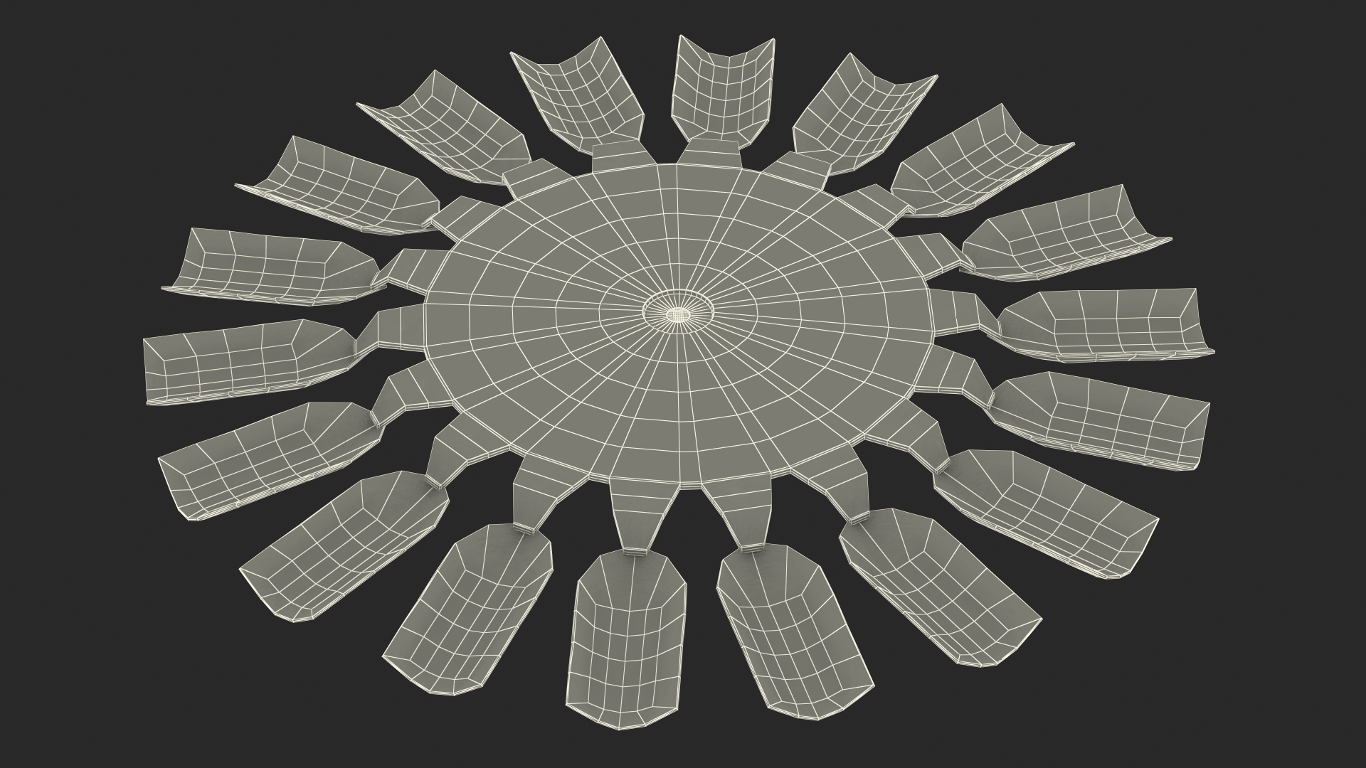 Nail Display Sunflower Shaped 3D model