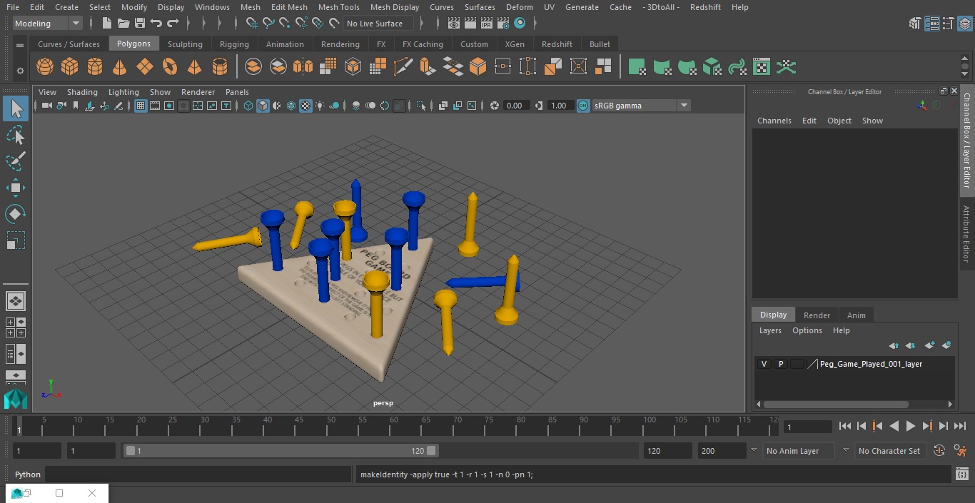3D model Peg Game Played