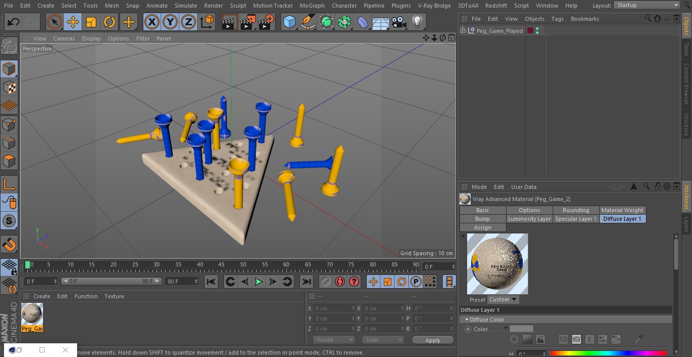 3D model Peg Game Played