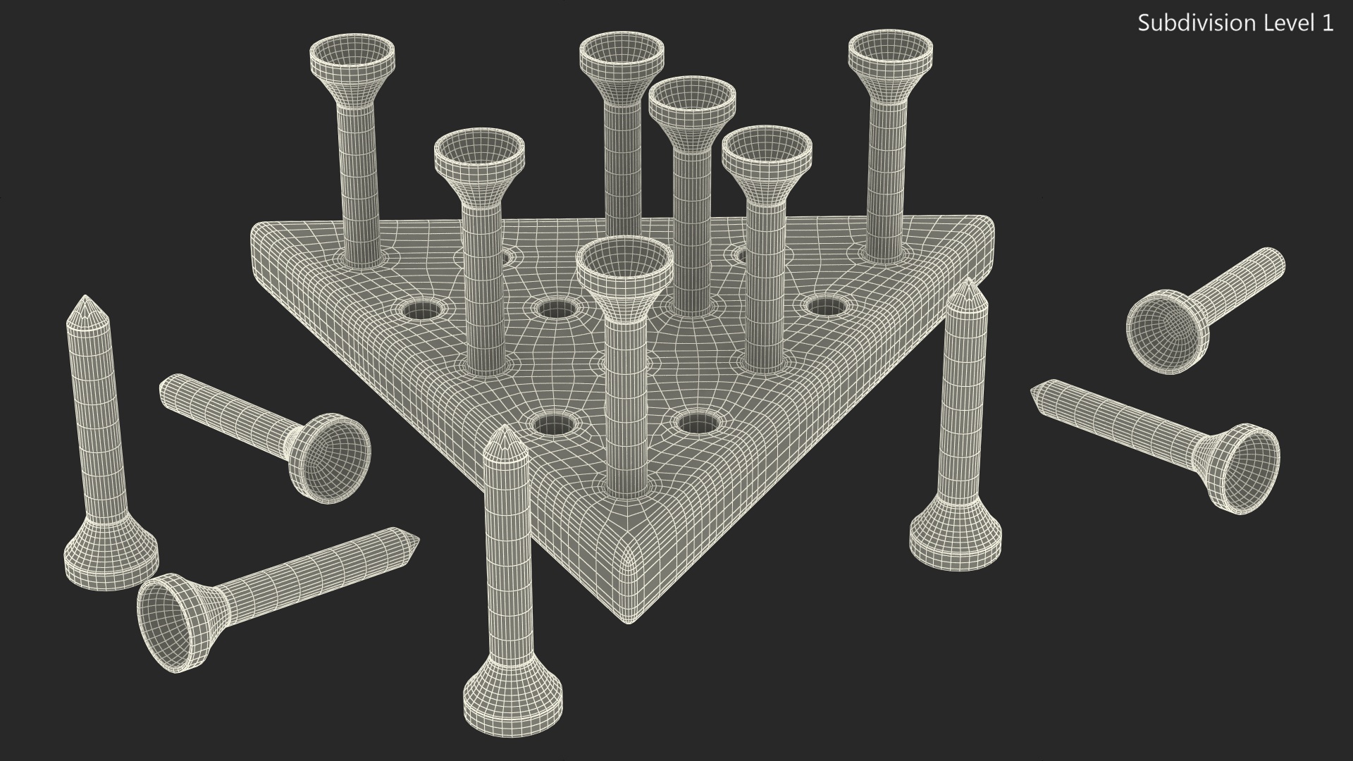 3D model Peg Game Played