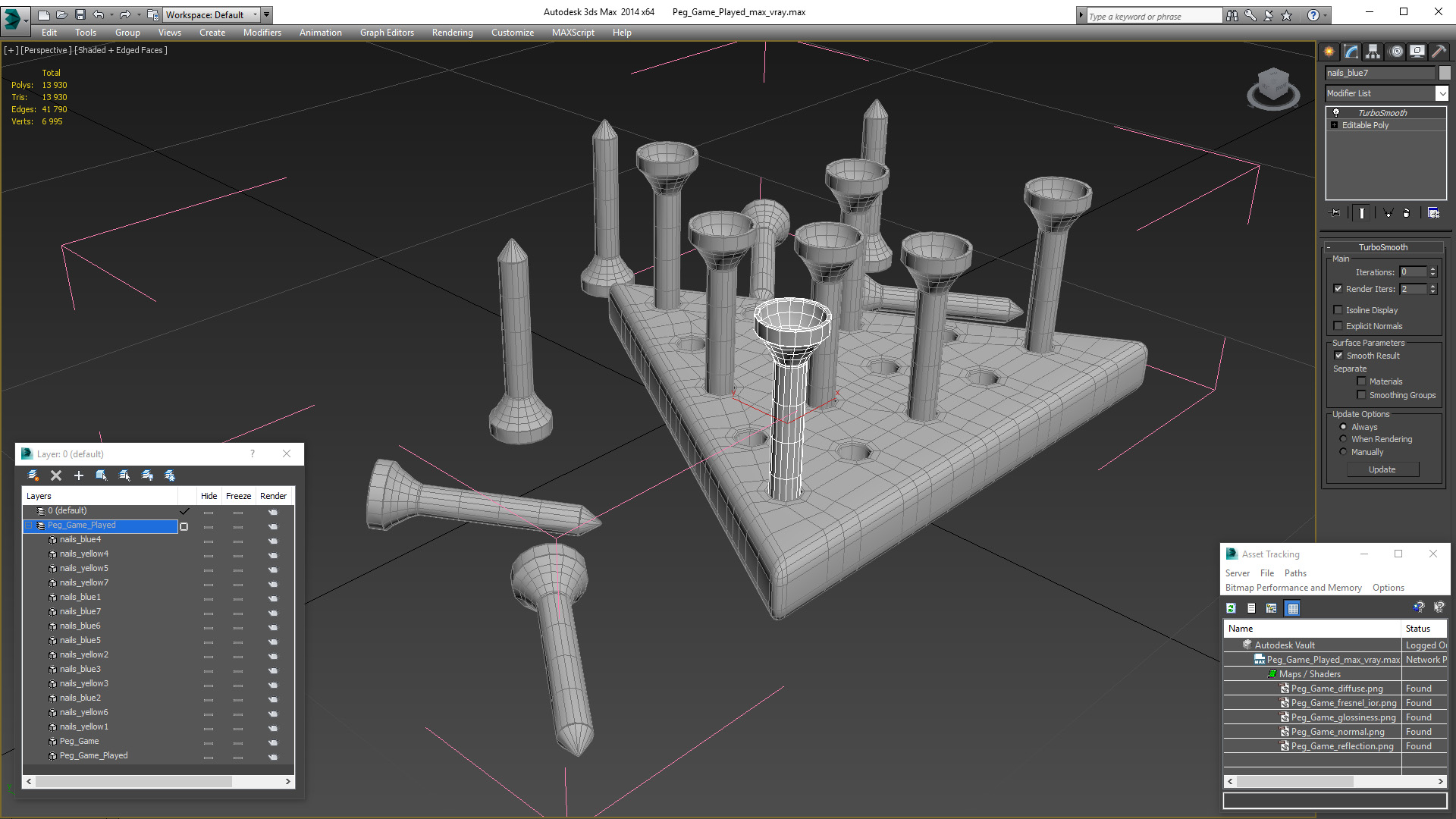 3D model Peg Game Played