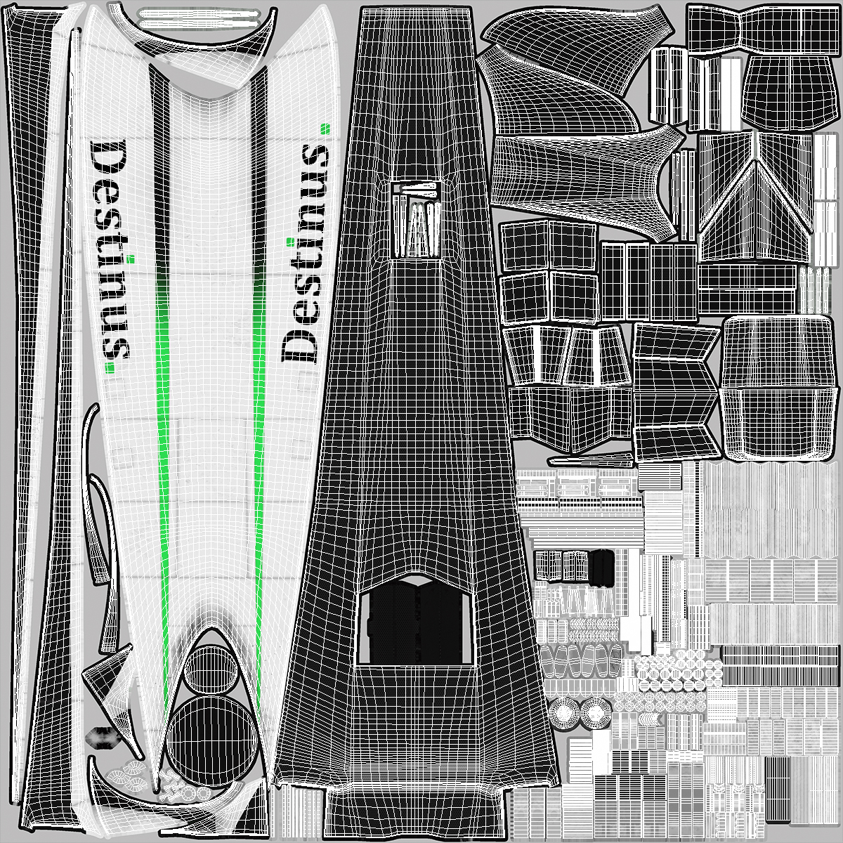 Hypersonic Plane Destinus S Used Rigged 3D model