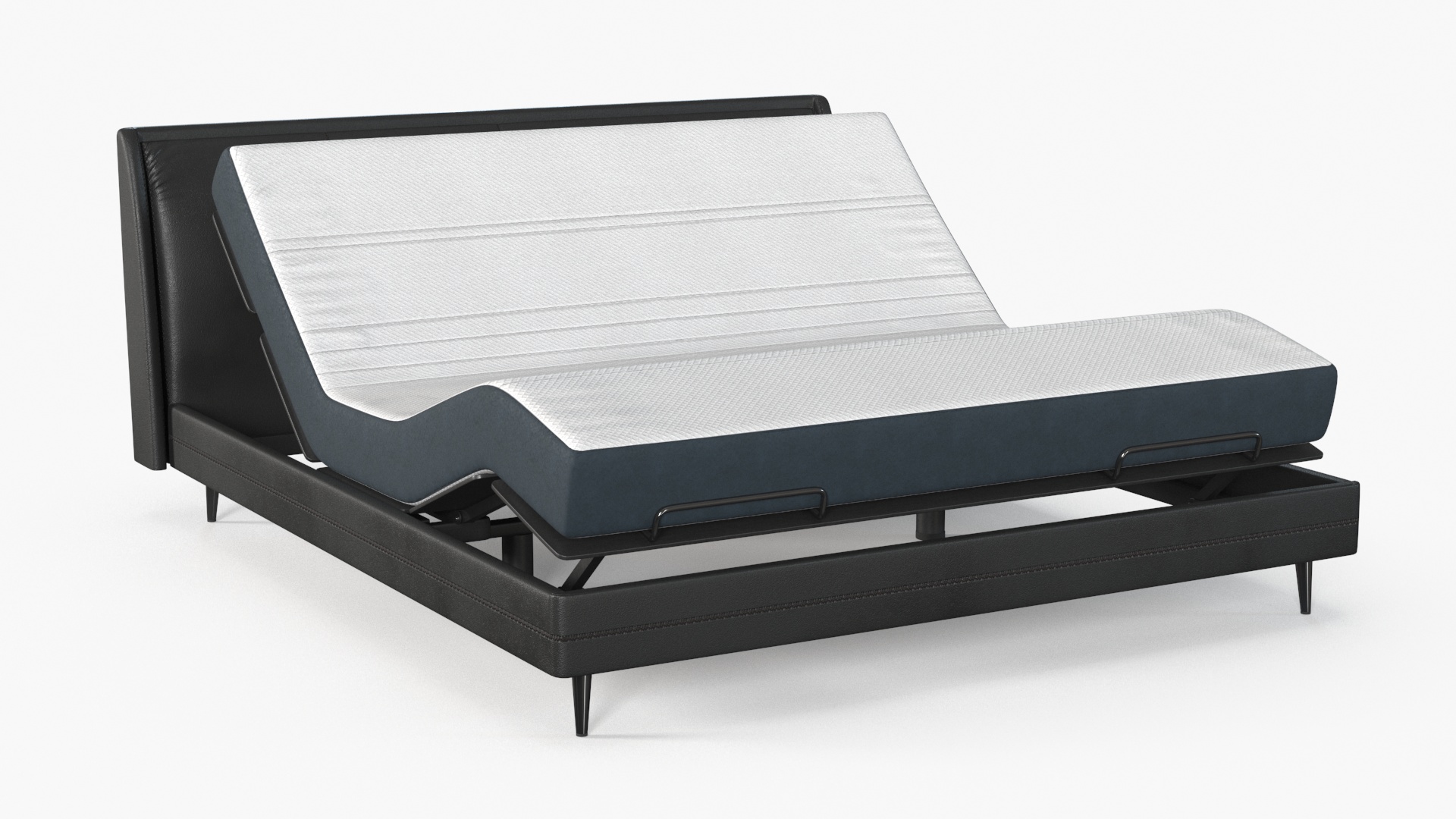 3D Smart Bed Black Curved Mattress