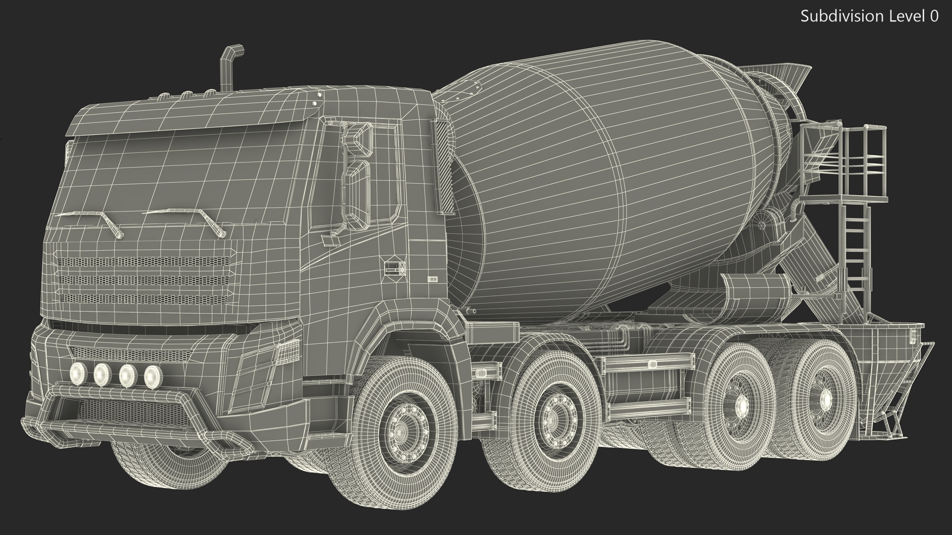 3D model Cement Mixer Truck Lafarge Livery with Concrete Bucket by Boscaro