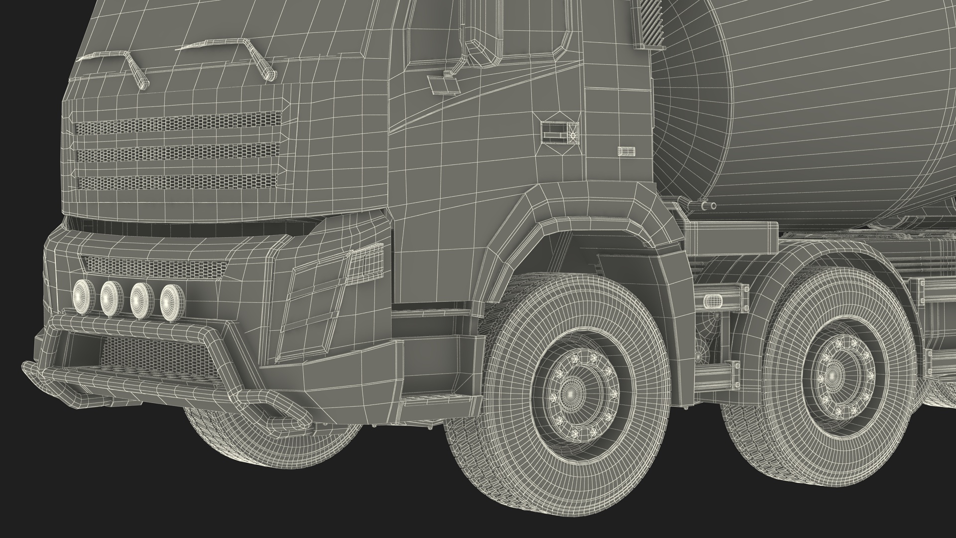 3D model Cement Mixer Truck Lafarge Livery with Concrete Bucket by Boscaro