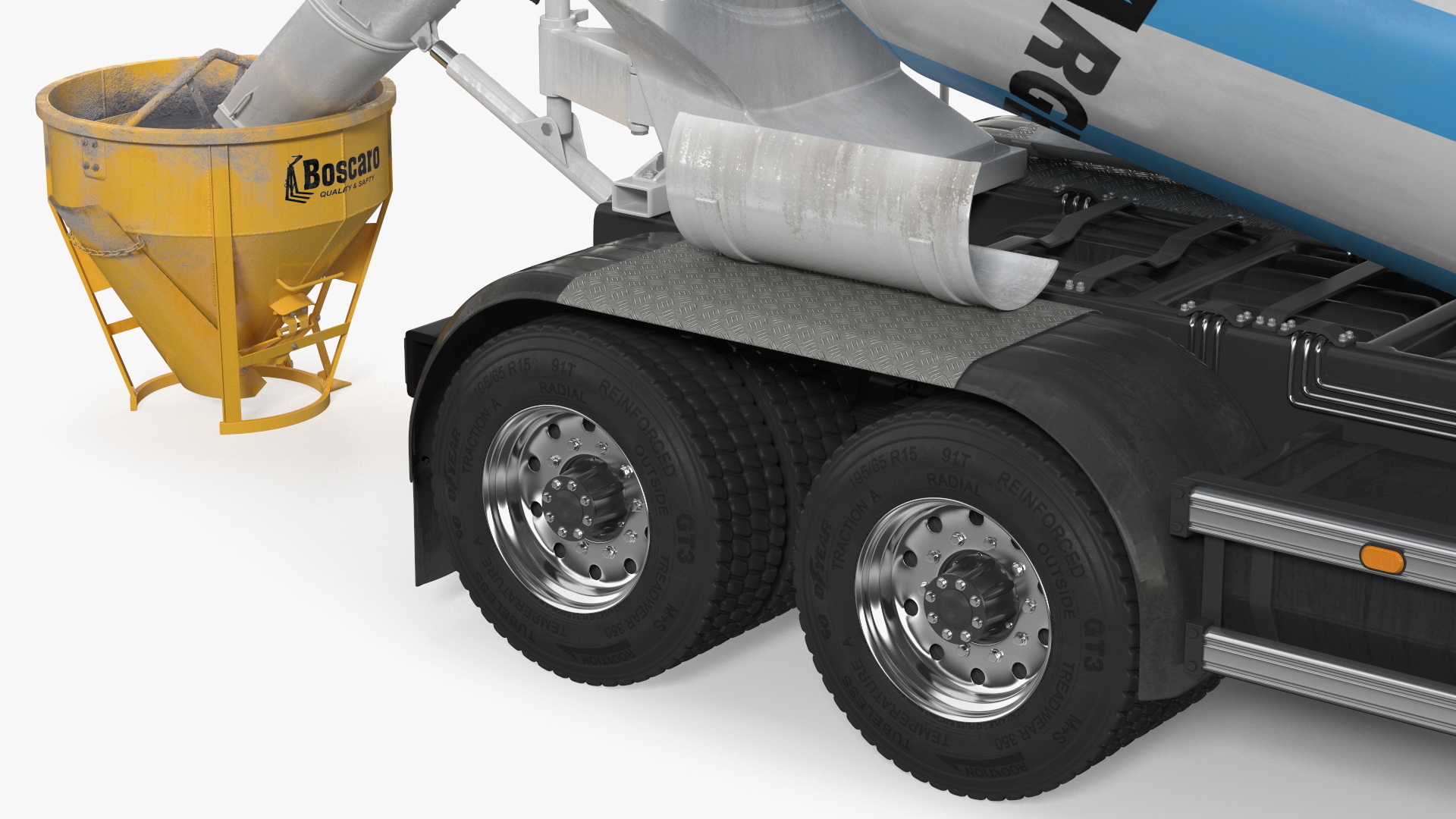 3D model Cement Mixer Truck Lafarge Livery with Concrete Bucket by Boscaro