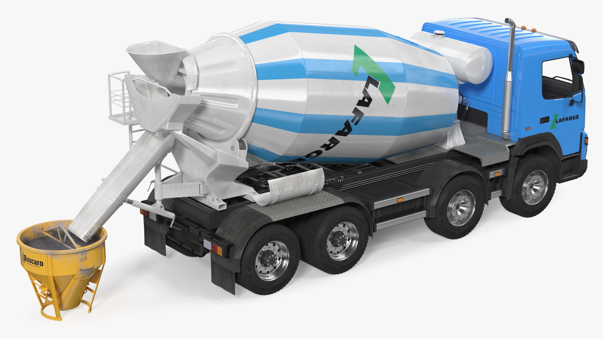 3D model Cement Mixer Truck Lafarge Livery with Concrete Bucket by Boscaro