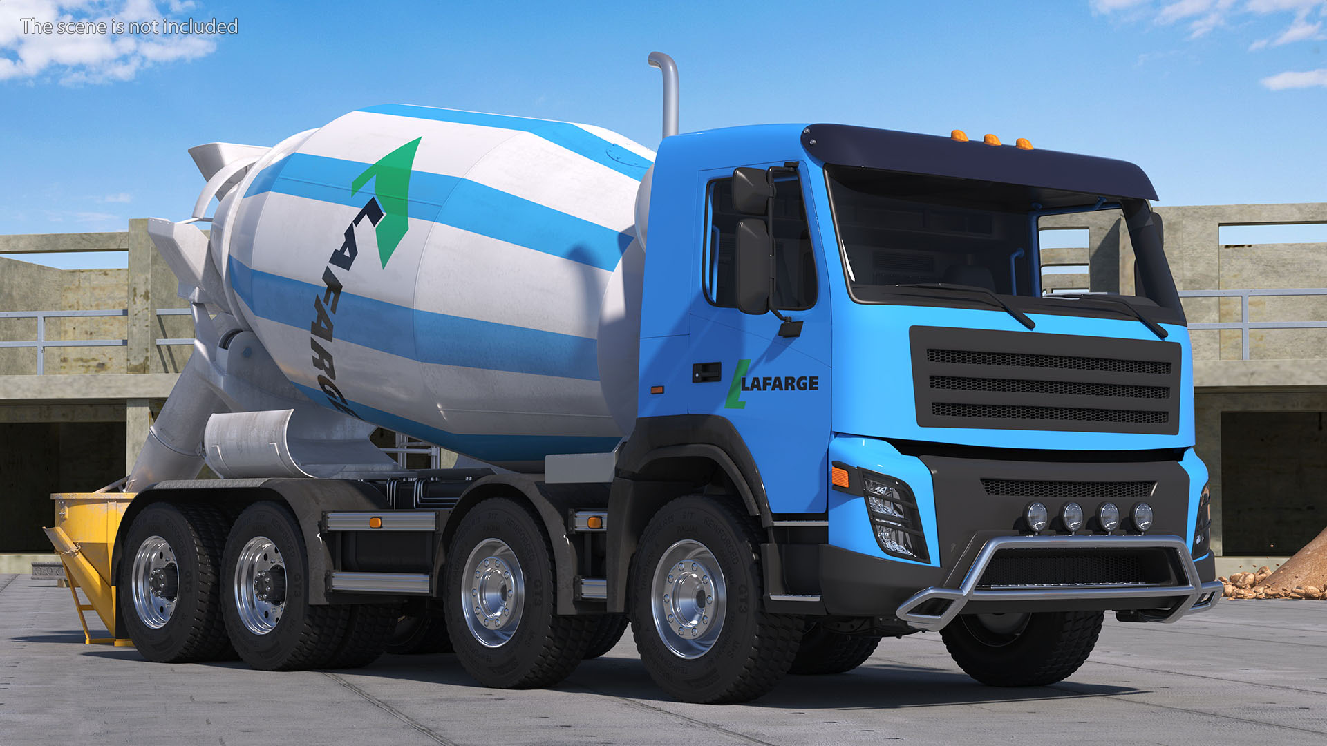 3D model Cement Mixer Truck Lafarge Livery with Concrete Bucket by Boscaro