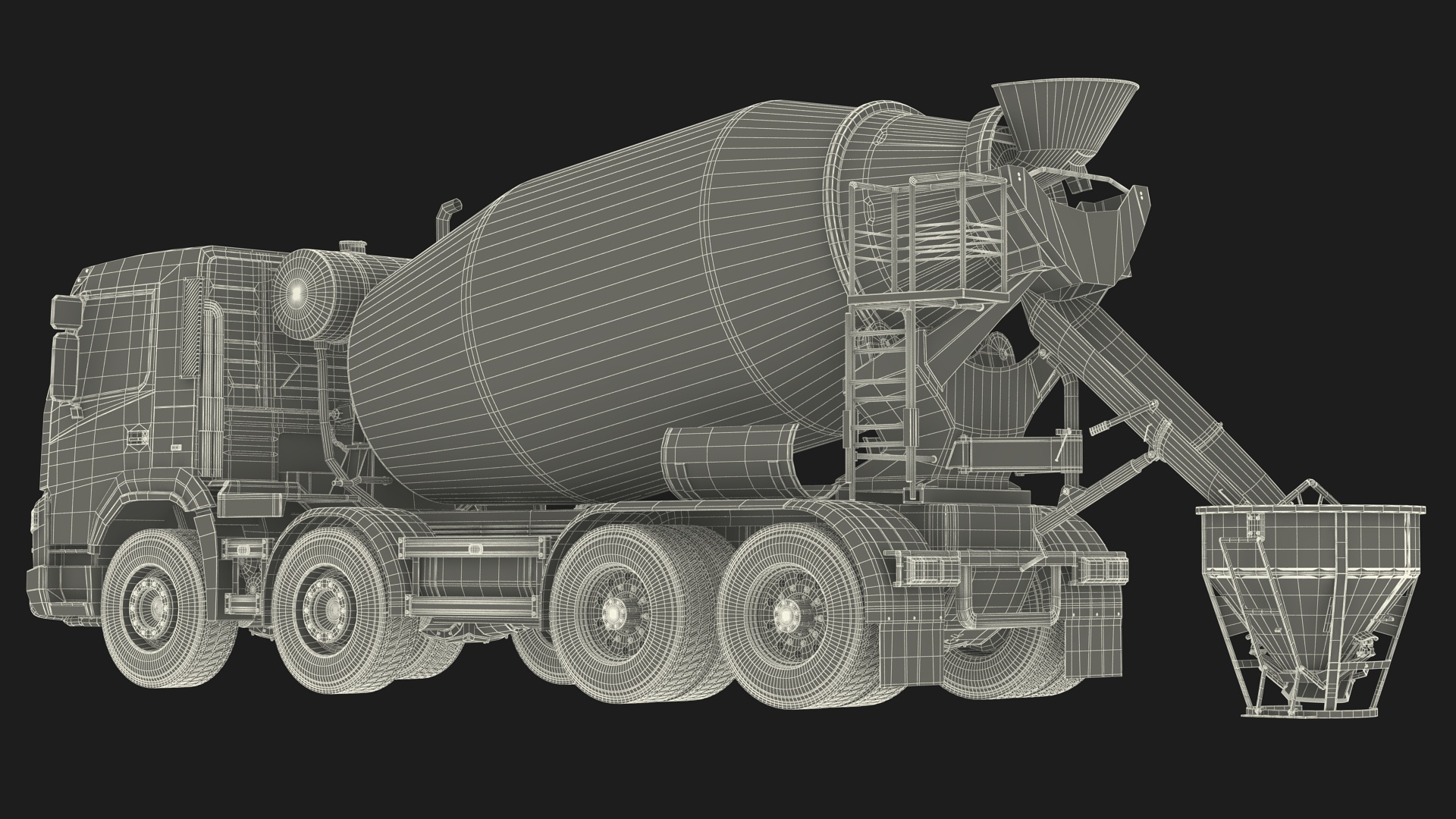 3D model Cement Mixer Truck Lafarge Livery with Concrete Bucket by Boscaro