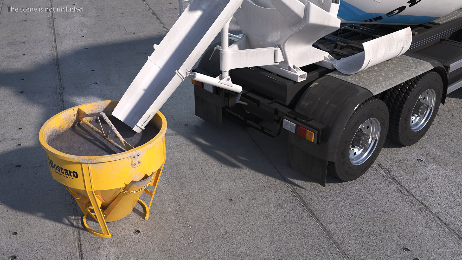 3D model Cement Mixer Truck Lafarge Livery with Concrete Bucket by Boscaro
