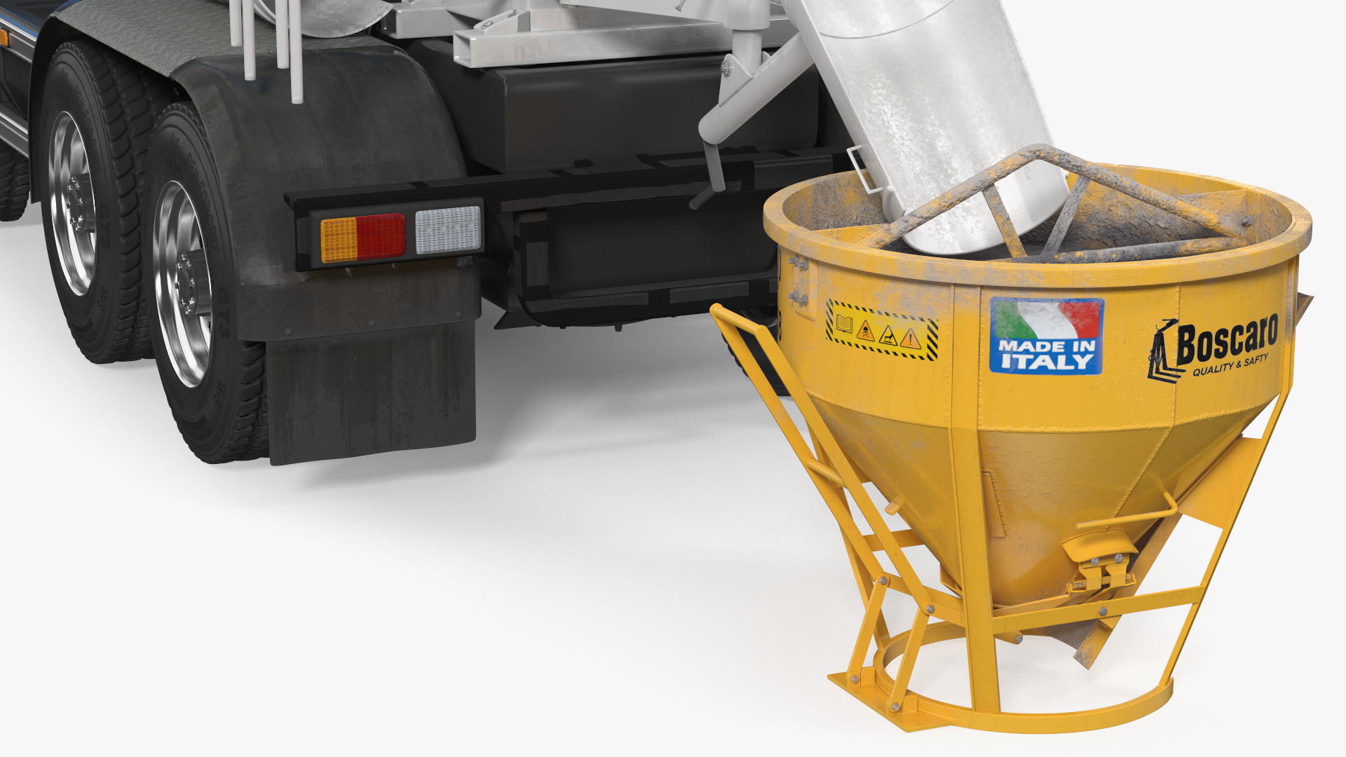 3D model Cement Mixer Truck Lafarge Livery with Concrete Bucket by Boscaro