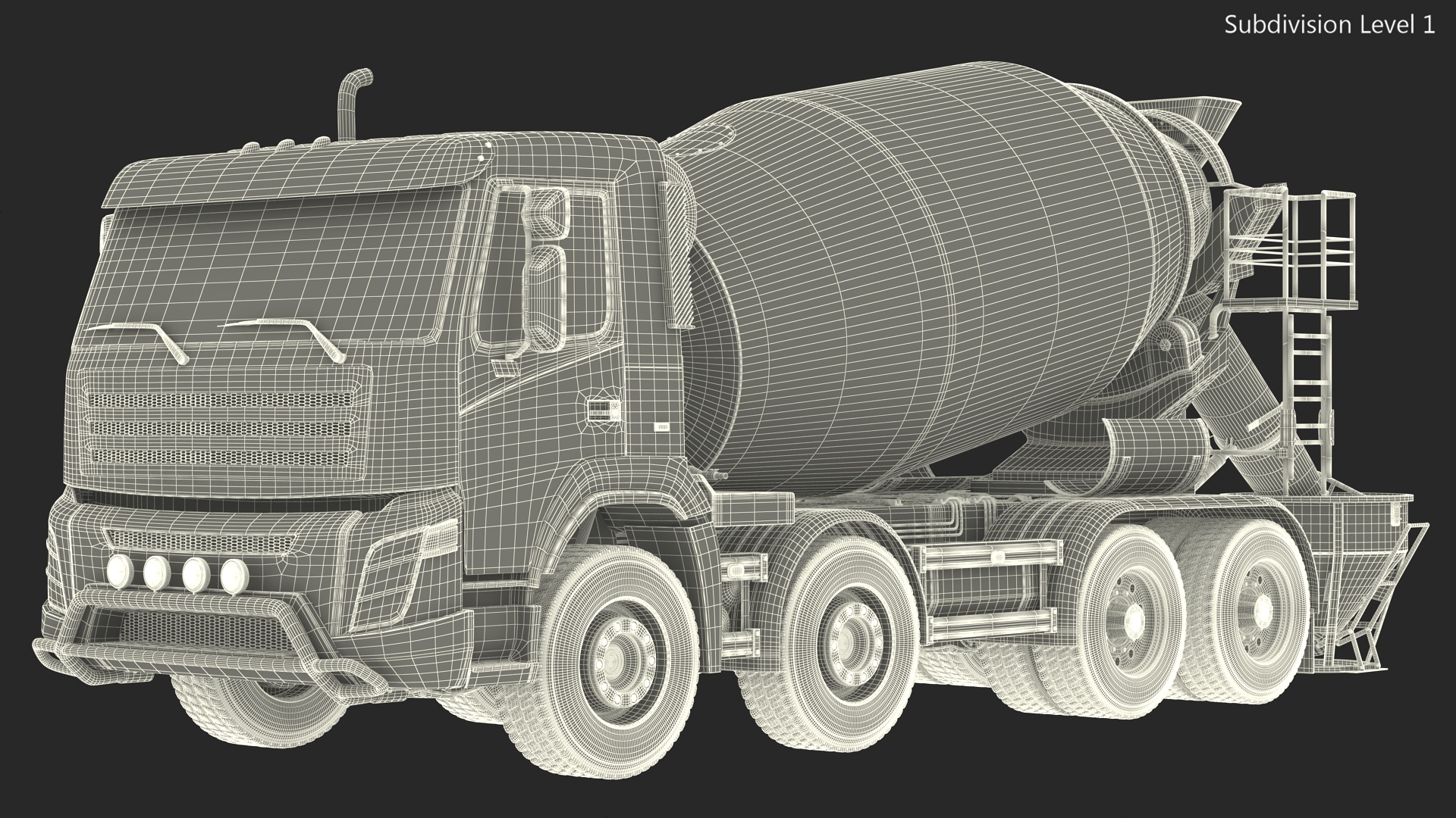 3D model Cement Mixer Truck Lafarge Livery with Concrete Bucket by Boscaro