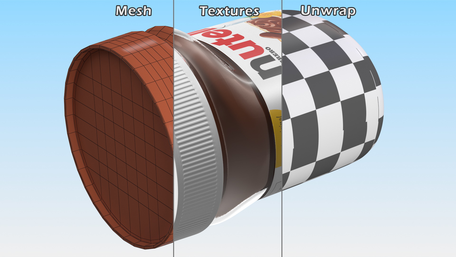 Nutella Chocolate Hazelnut Spread 13 oz 3D model