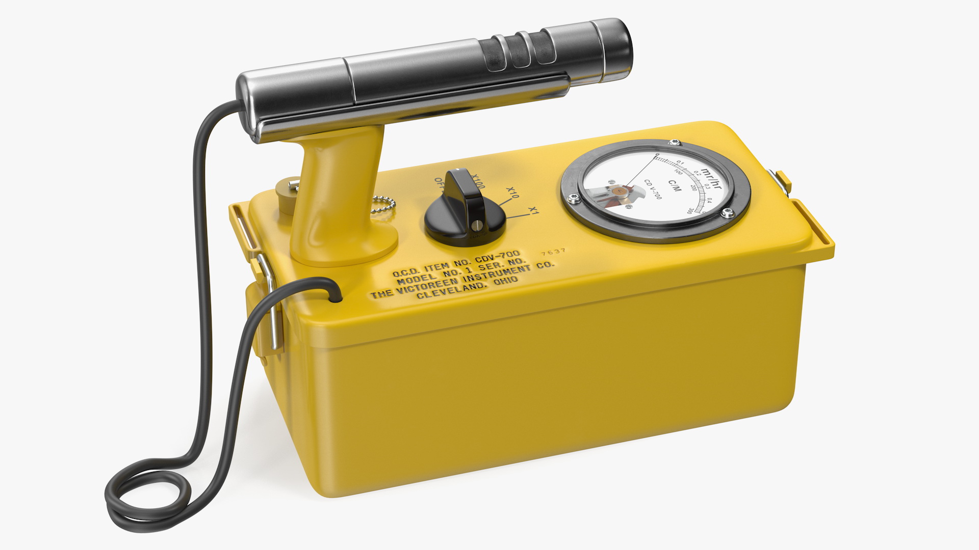 Victoreen CDV 700 Classic Civil Defence Geiger Counter 3D model