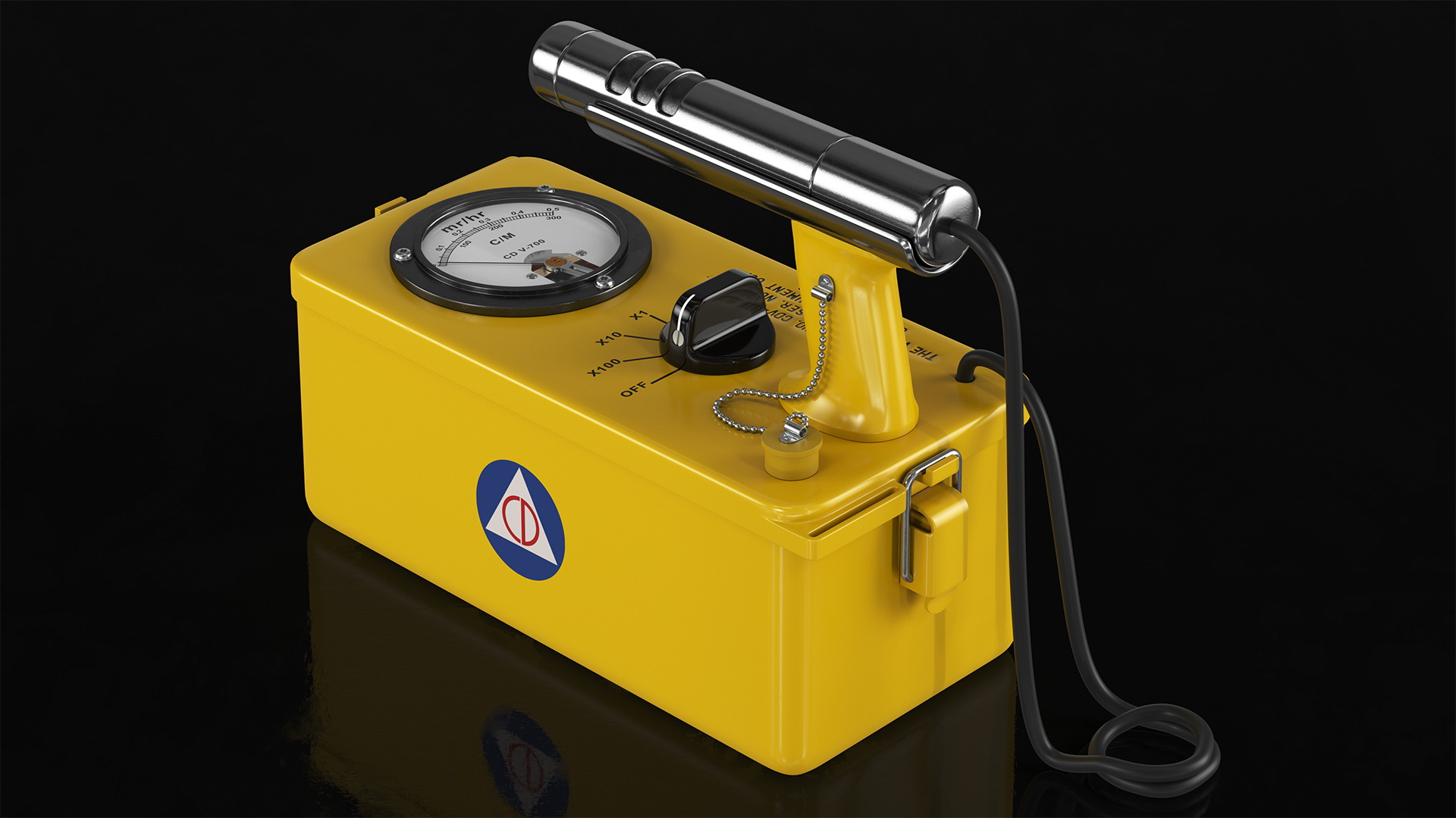 Victoreen CDV 700 Classic Civil Defence Geiger Counter 3D model