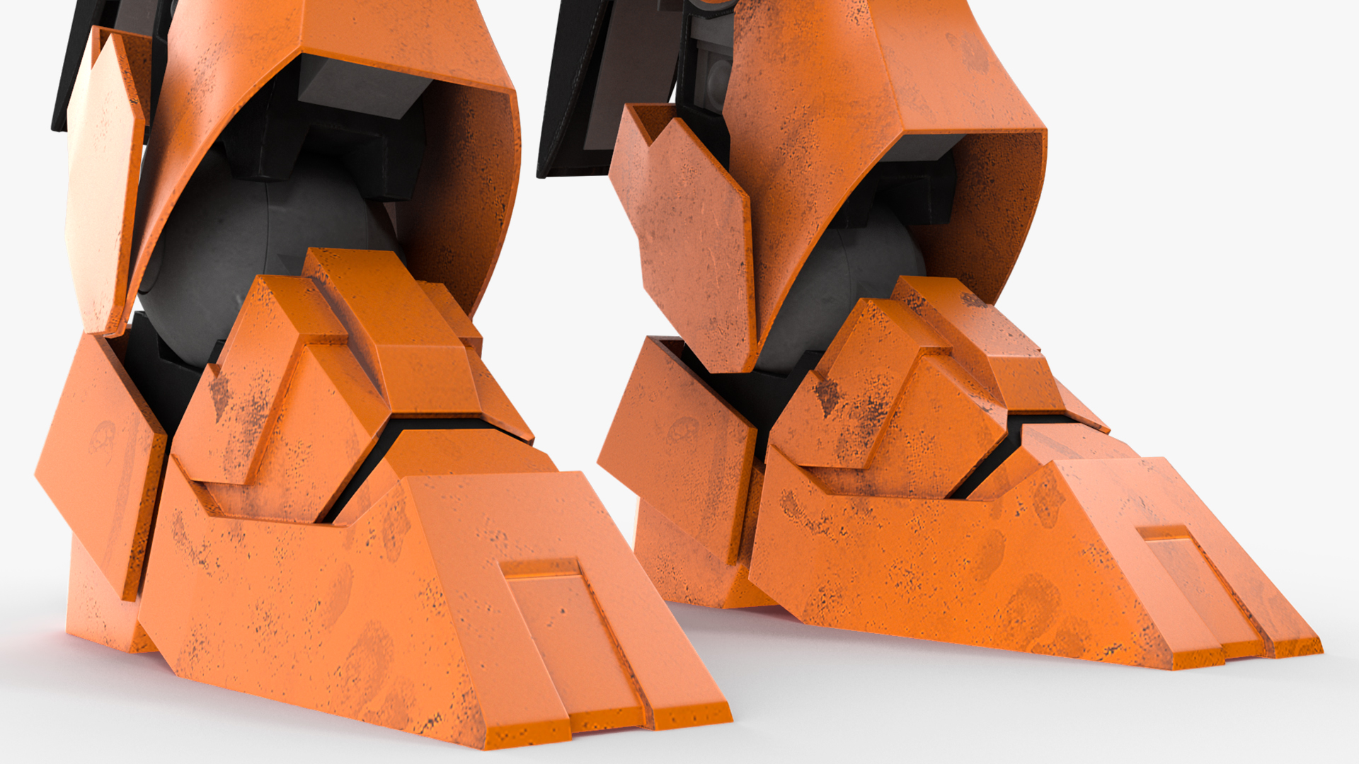 3D Yellow Combat Sci-Fi Robot