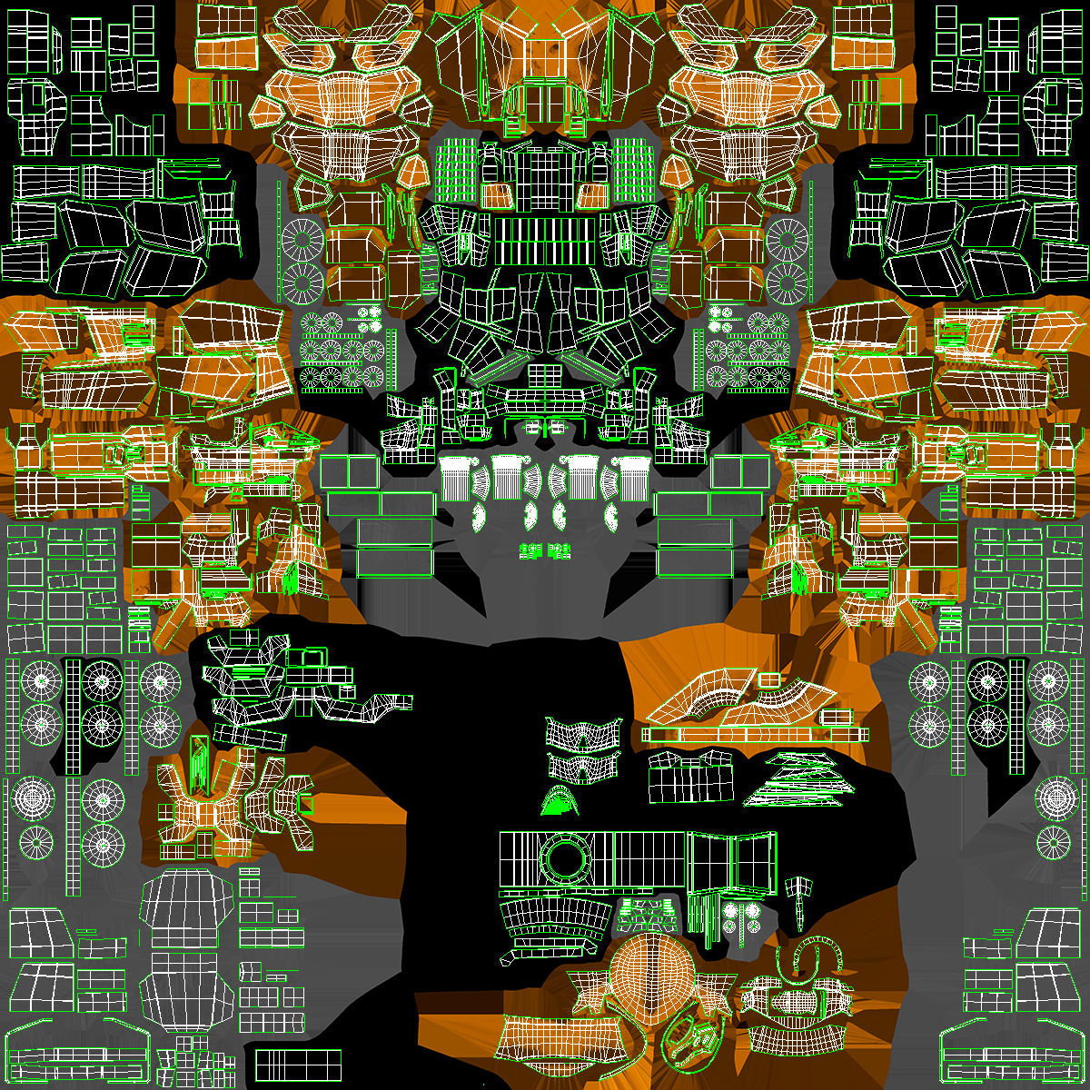 3D Yellow Combat Sci-Fi Robot
