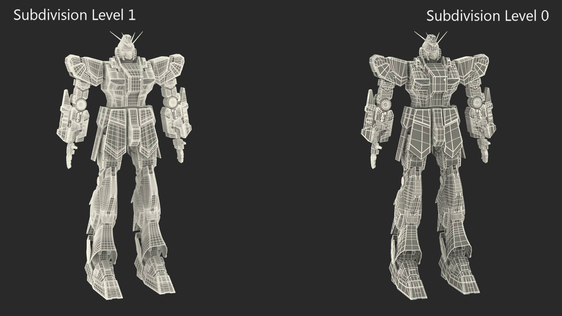 3D Yellow Combat Sci-Fi Robot
