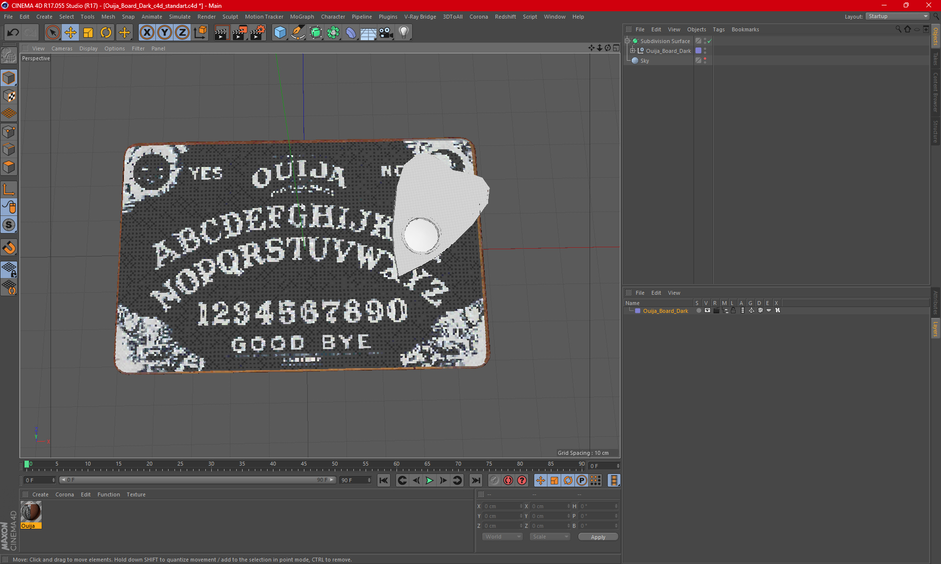 3D Ouija Board Dark