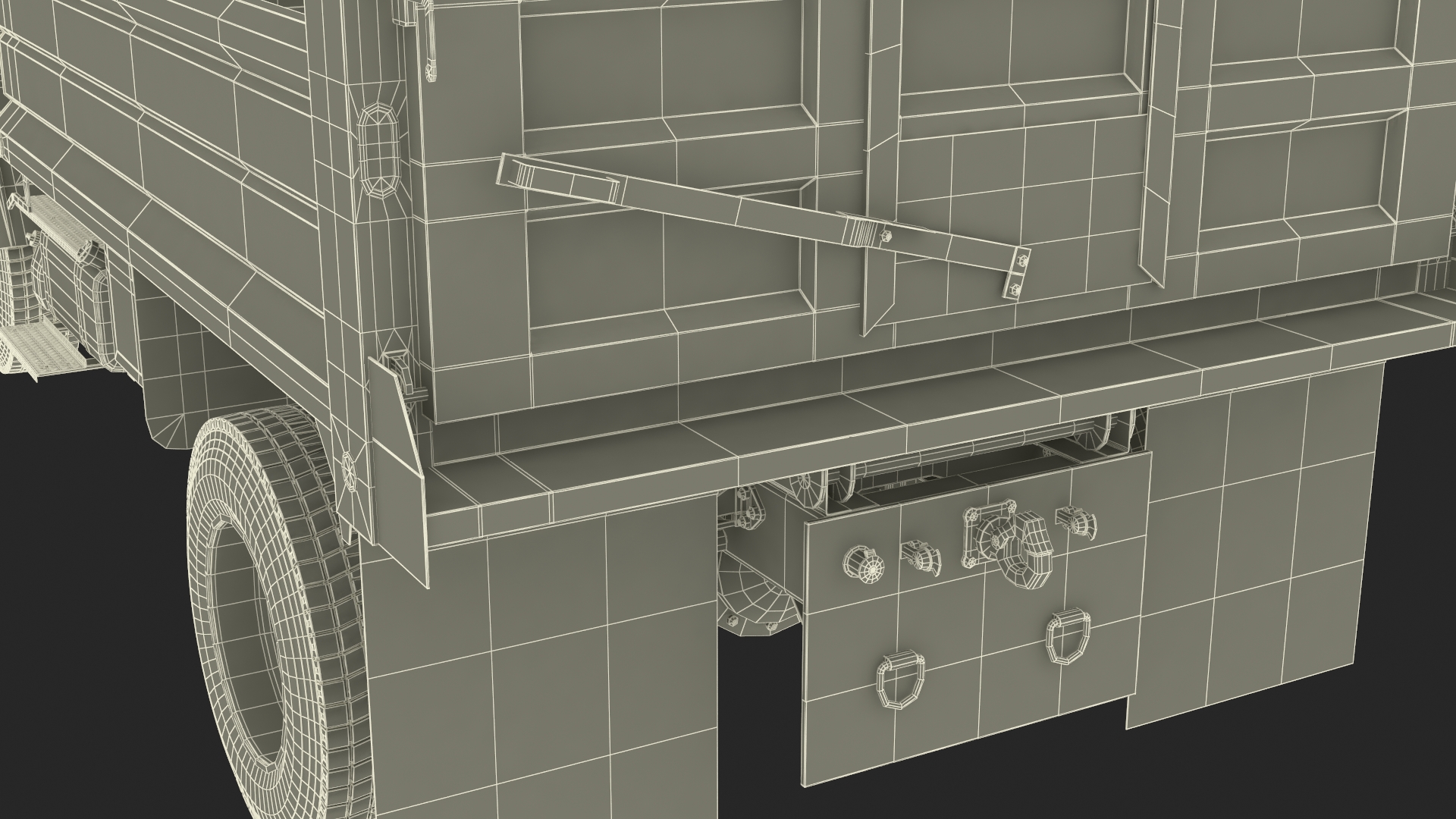 3D Ford F-650 Supertrack Rigged model