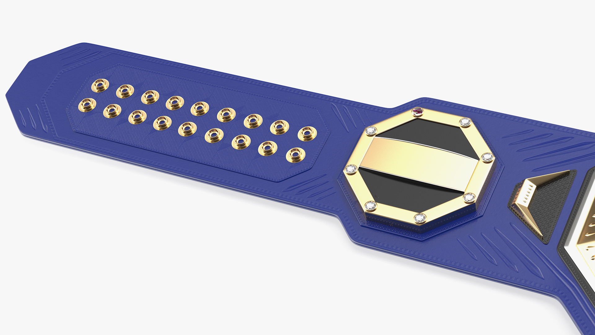 Gold Champion Belt Lies on Floor 3D