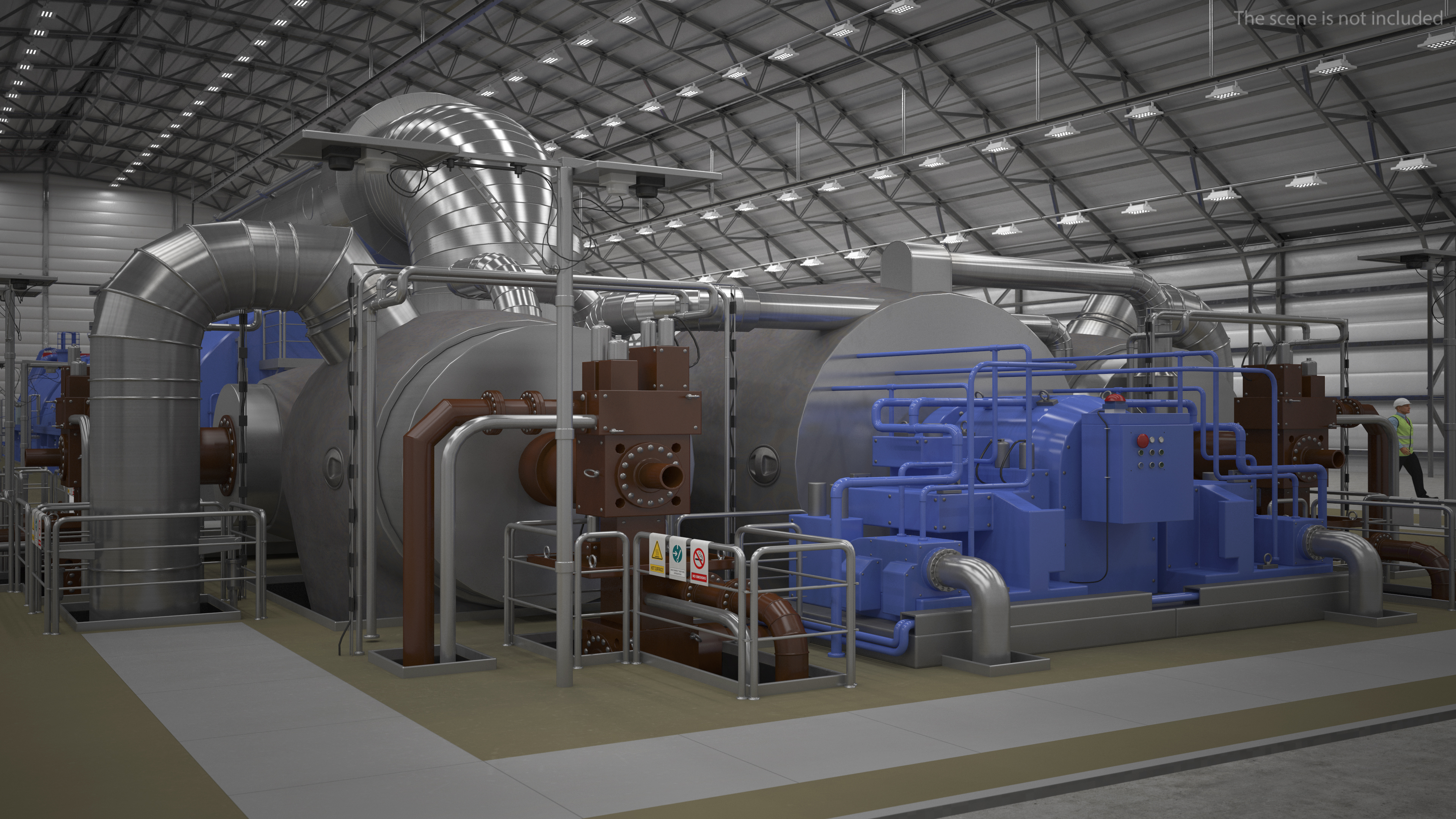 3D model Steam Driven Turbine Generator